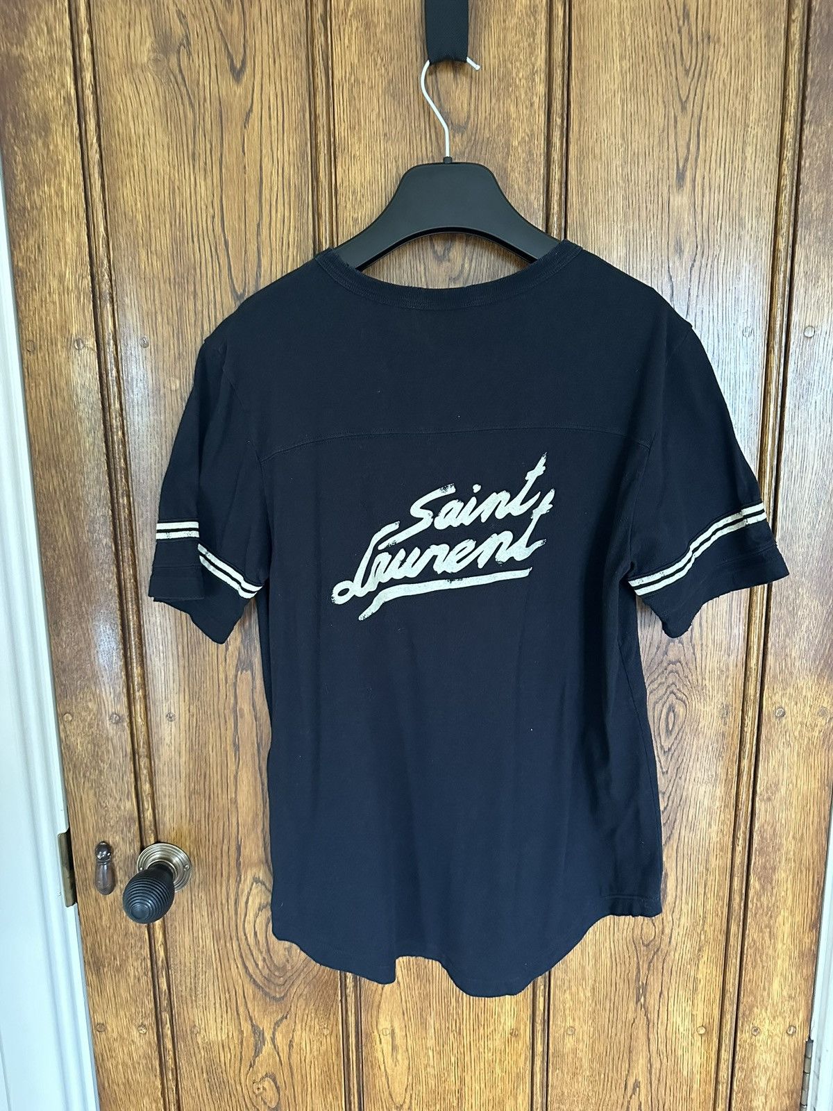 Saint Laurent Paris Grail Saint Laurent 50’s signature logo black t shirt Size US S / EU 44-46 / 1 - 15 Thumbnail