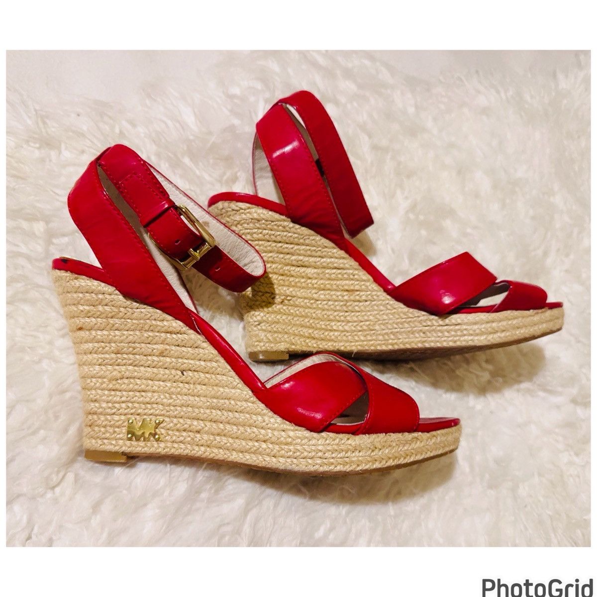 Michael Kors Michael Kors Leather Logo Wedge Sandals 8 Size US 8 / IT 38 - 6 Thumbnail