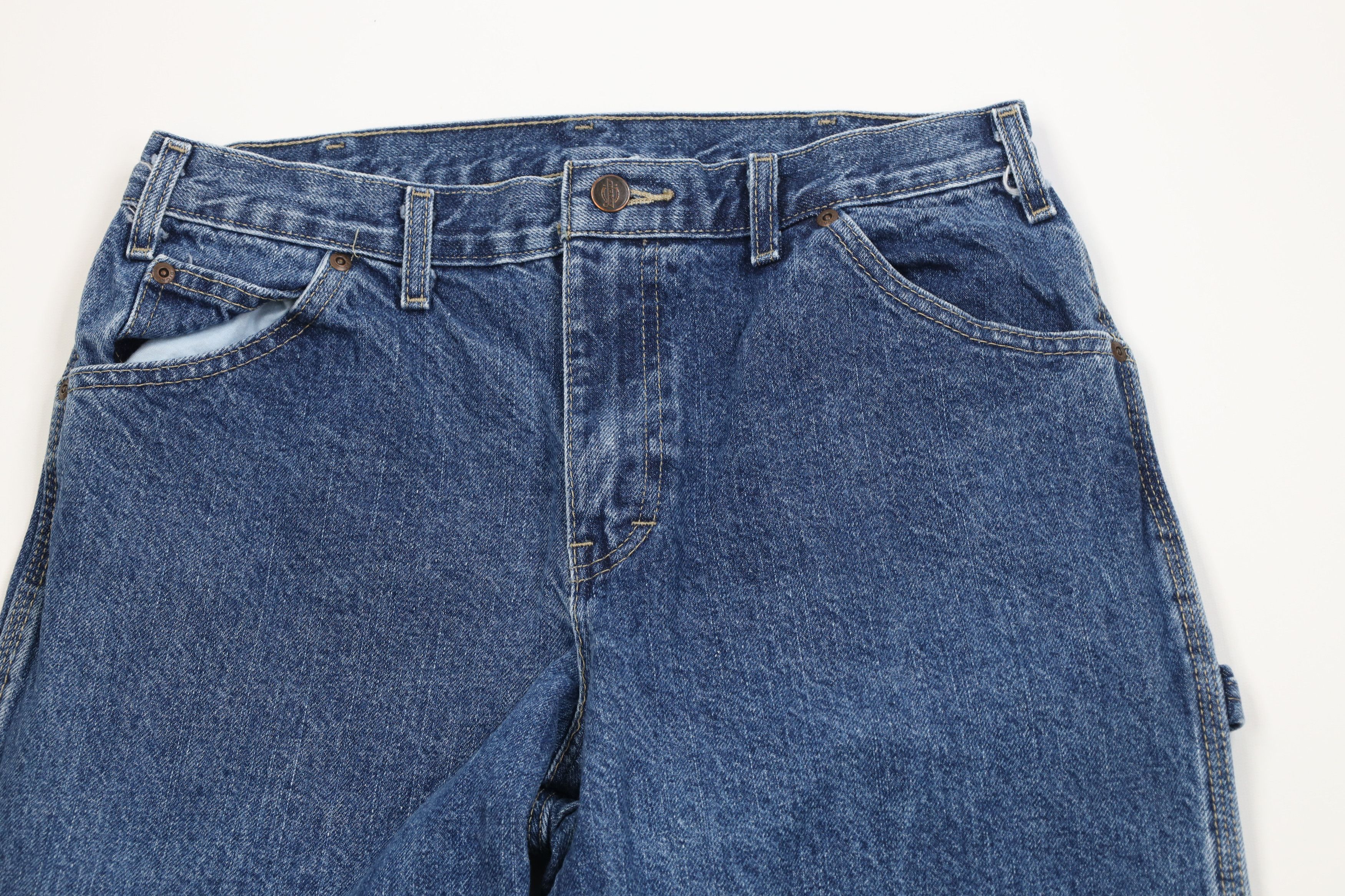 Dickies Vintage Y2K Dickies Relaxed Dungaree Denim Jeans Blue Cotton Size US 30 / EU 46 - 2 Thumbnail