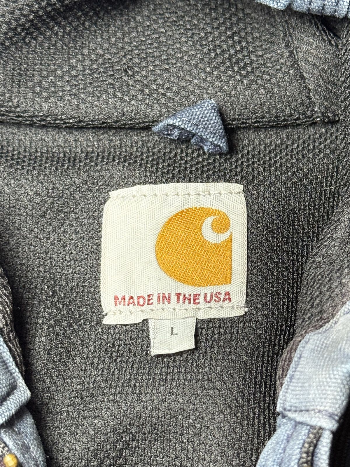 Carhartt Vtg 90s Carhartt J130 Distressed Faded Grunge Unique Jacket Size US L / EU 52-54 / 3 - 3 Thumbnail