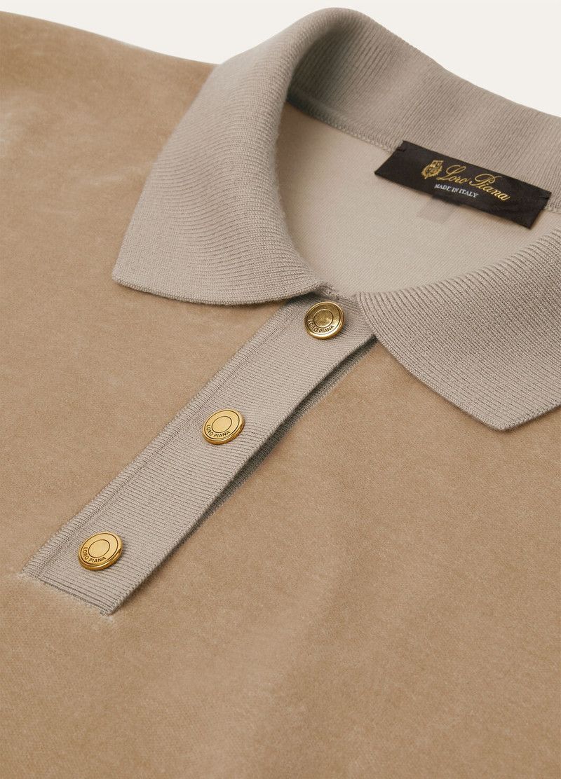 Loro Piana o1srvl11e0526 FAP0782 Balmuccia Polo Shirt in Beige Size M / US 6-8 / IT 42-44 - 7 Thumbnail