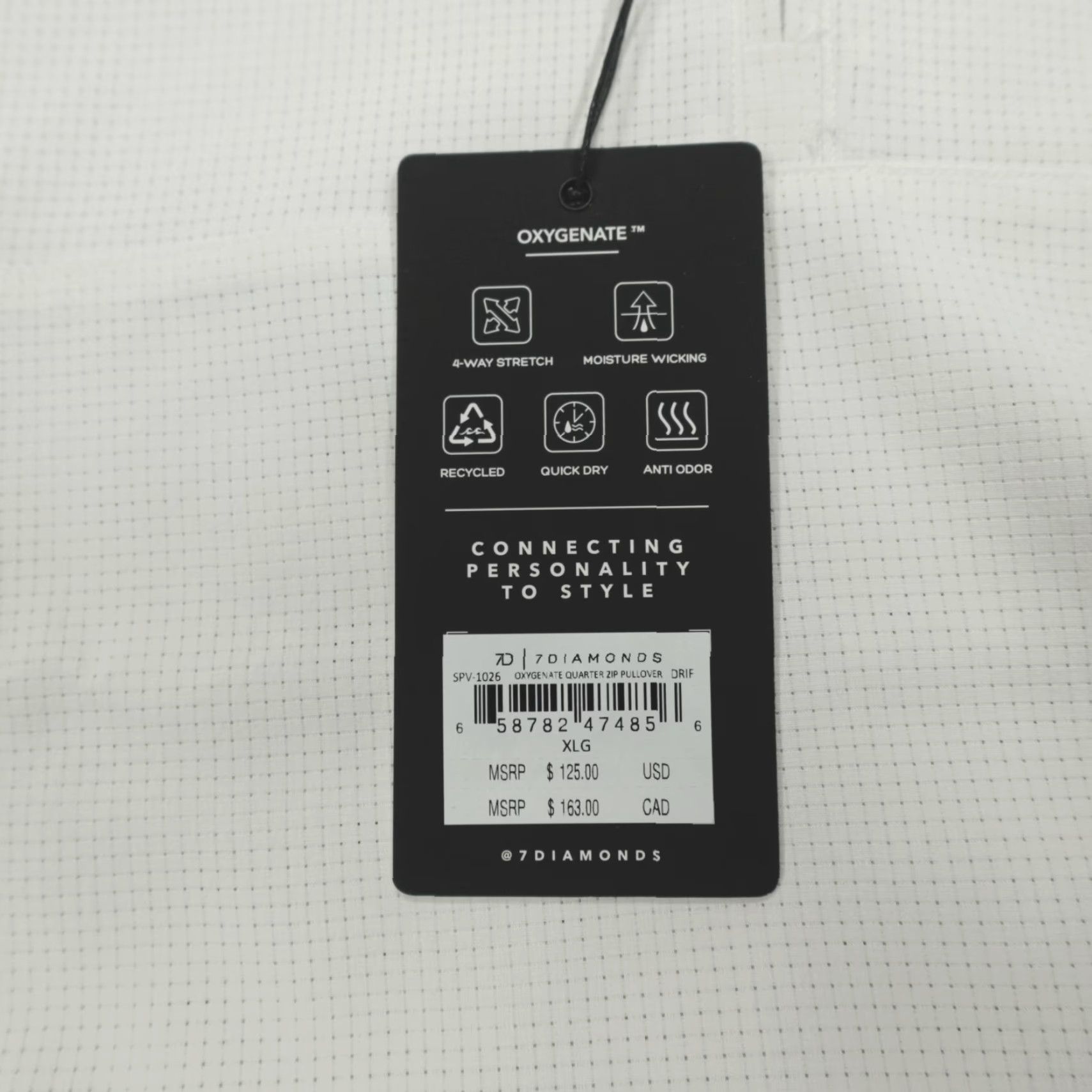 Vintage 7 Diamonds Oxygenate 1/4 Zip Pullover XL Anti-Odor Quick Dry Stretch Dry Activewear Men Size US XL / EU 56 / 4 - 3 Thumbnail