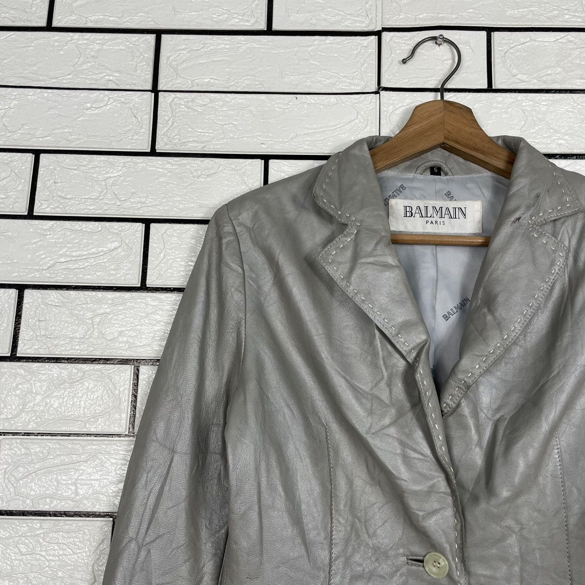 Balmain Balmain Women Leather Jacket Size S / US 4 / IT 40 - 6 Thumbnail