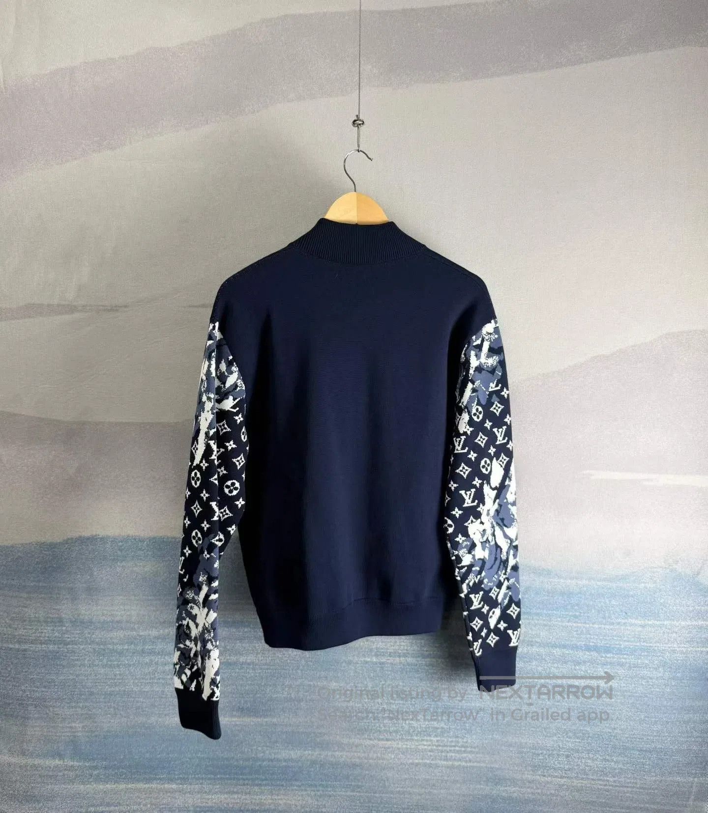 Louis Vuitton Louis Vuitton Dark Blue Pigeon Tapestry Full Print Knit Zi Size US XS / EU 42 / 0 - 3 Thumbnail