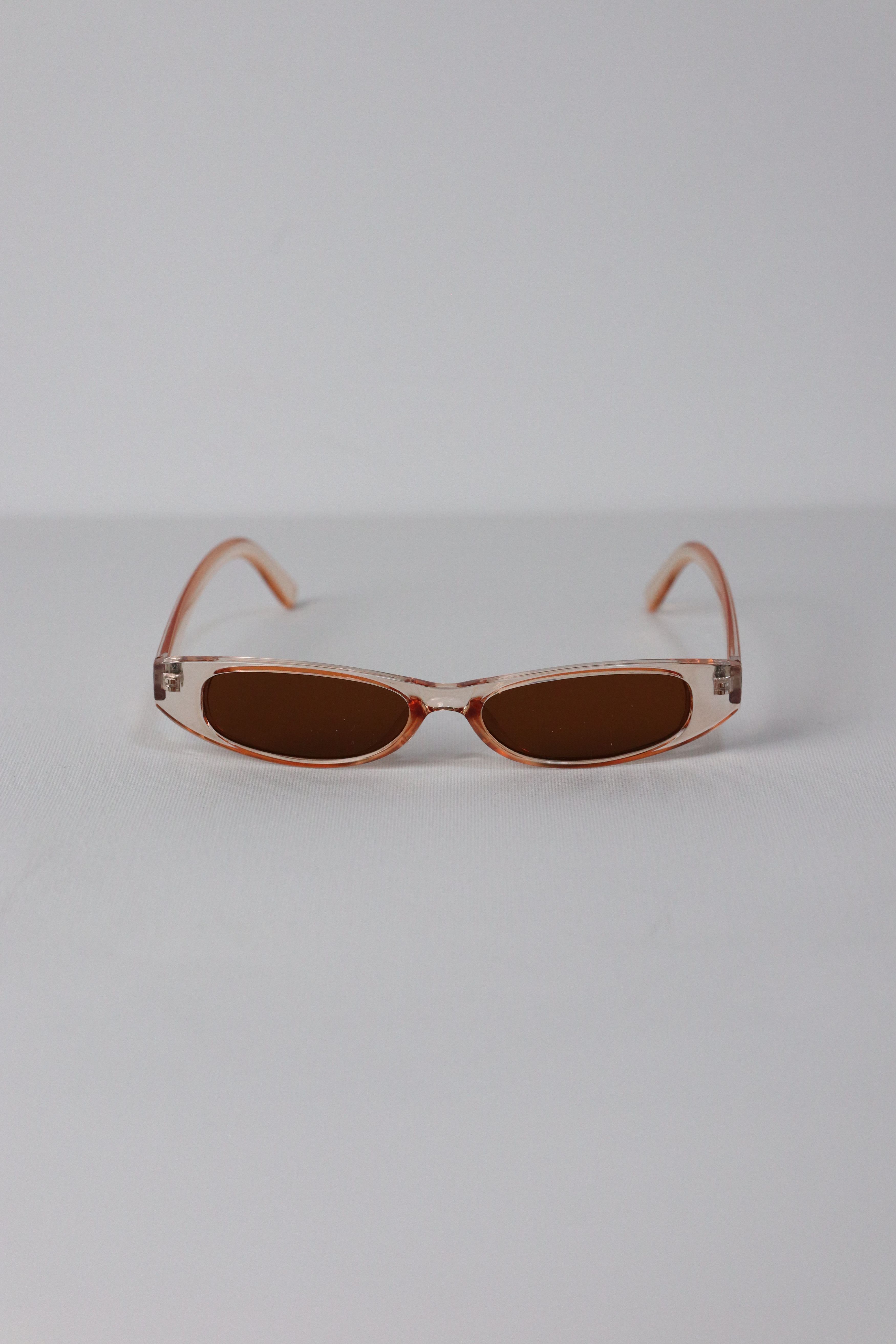 Japanese Brand Y2k Avant Garde Futuristic Rectangle Champagne Sunglasses OS Size ONE SIZE - 6 Thumbnail
