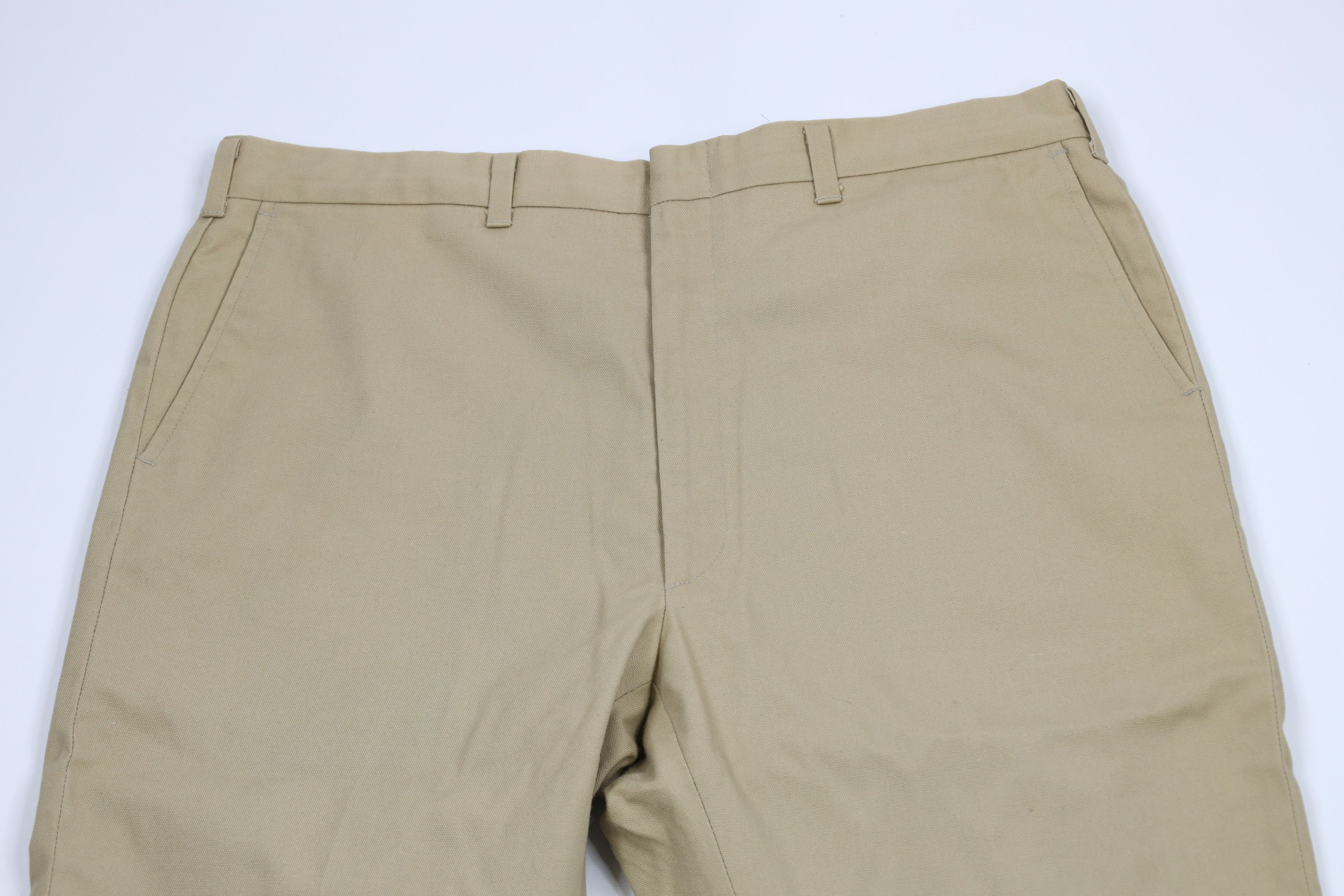 Vintage Vintage 70s Streetwear Wide Leg Chino Pants Trousers Tan Size US 34 / EU 50 - 2 Thumbnail