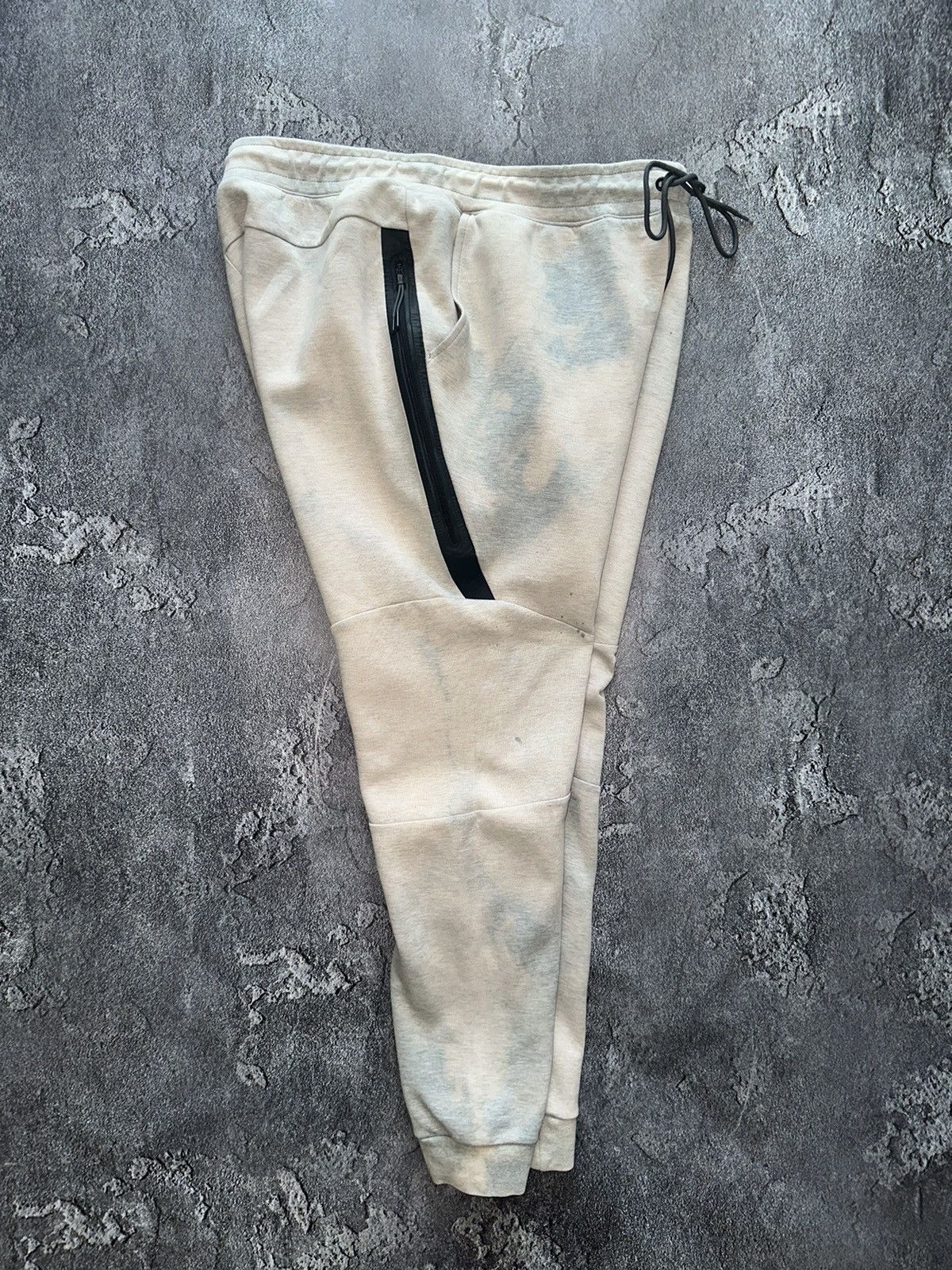 Nike 🌪️ Y2K Crazy Custom Nike Tech Fleece Pants Tie Dye Size US 37 - 7 Thumbnail