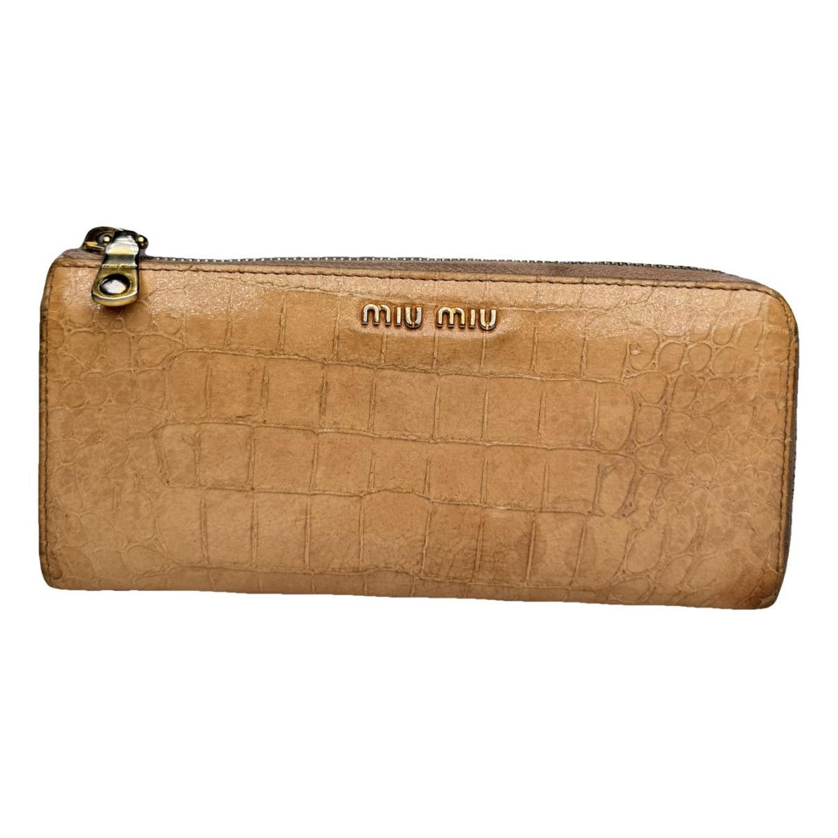 Miu Miu Brown Leather Wallet Size ONE SIZE - 1 Thumbnail