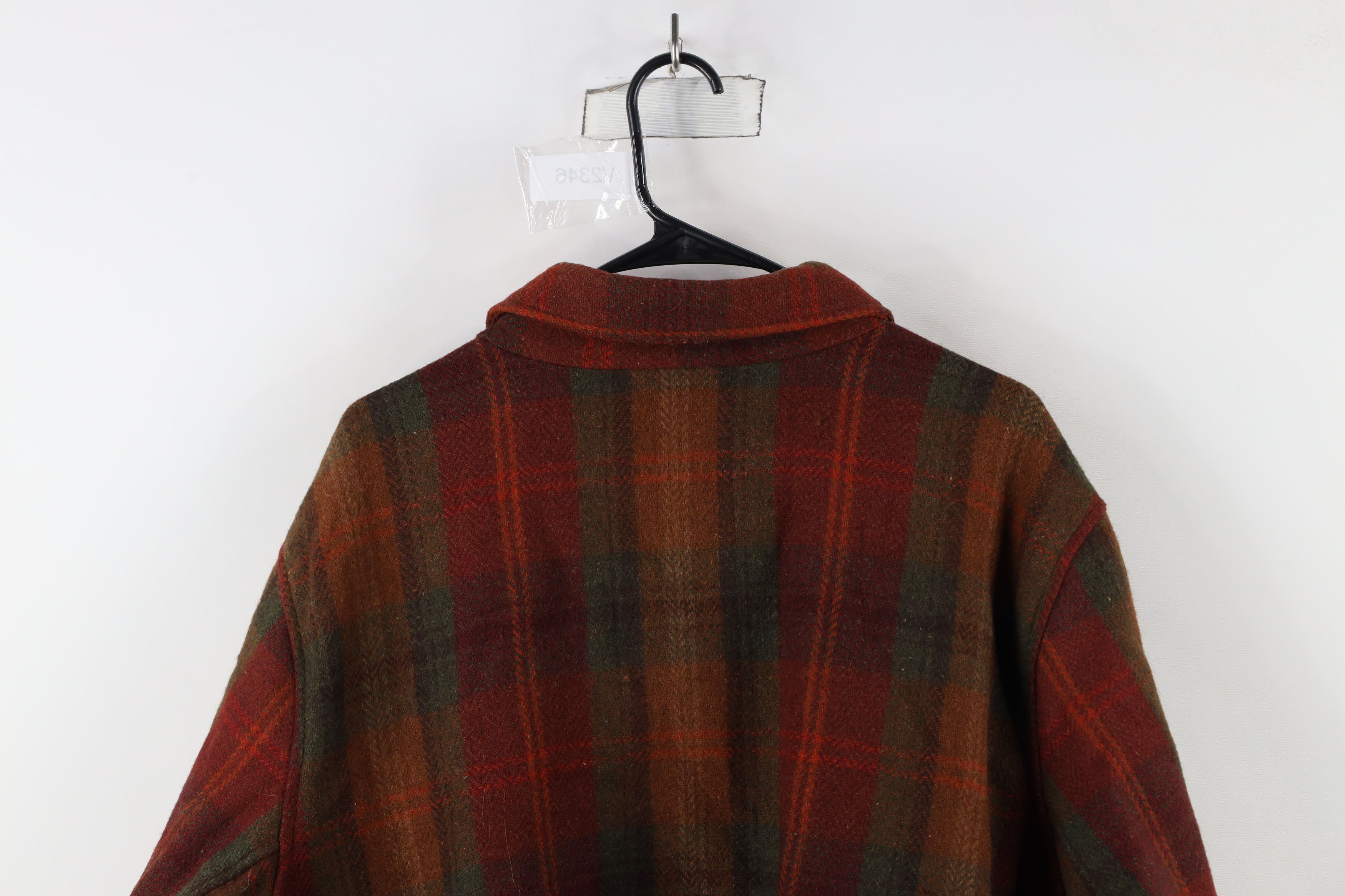 Vintage Vintage 90s Streetwear Back Wool Tweed Bomber Jacket Plaid Size 3XL / US 20-22 - 12 Thumbnail