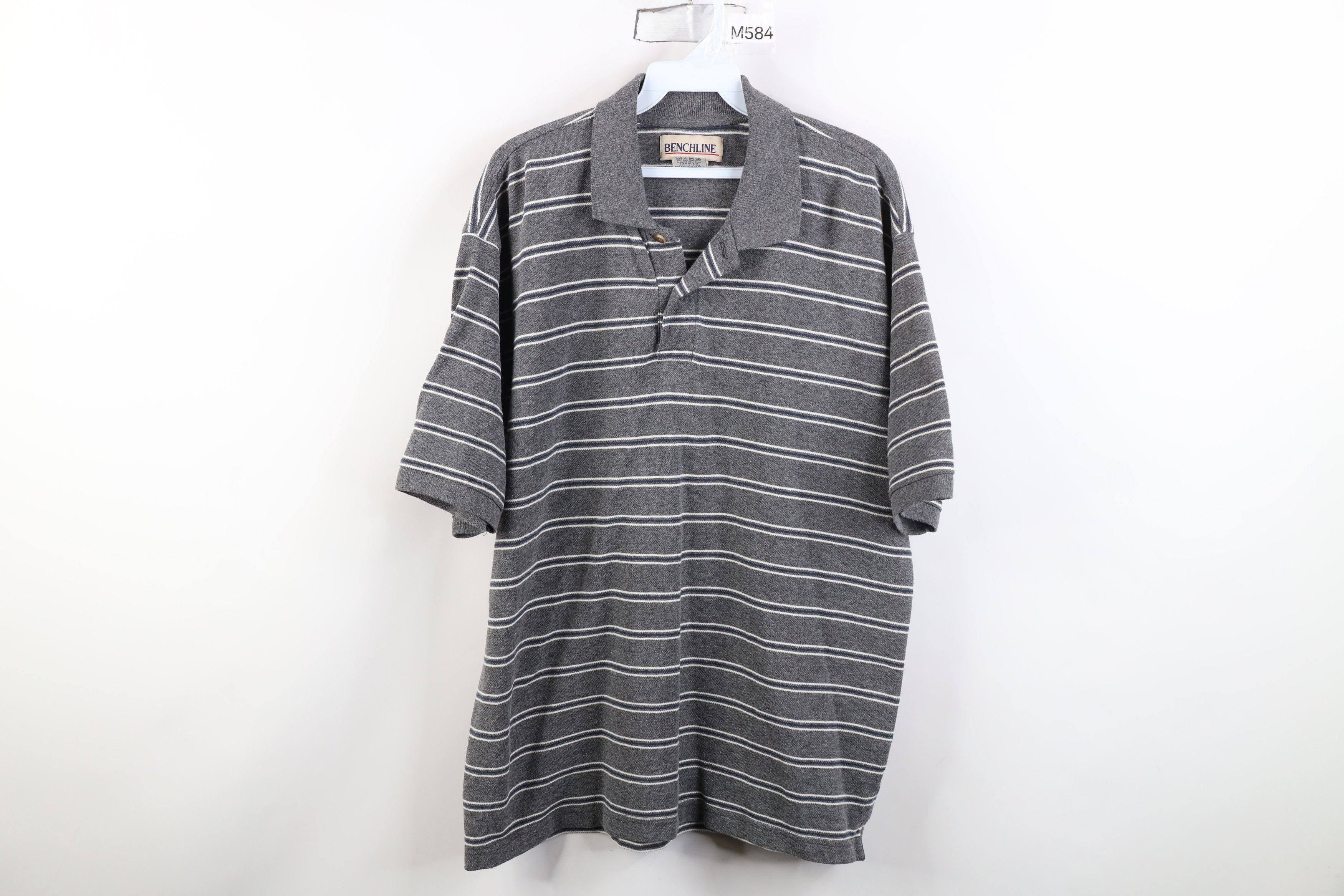 Vintage Vintage 90s Streetwear Block Cotton Knit Golf Polo Shirt Size US XL / EU 56 / 4 - 1 Thumbnail