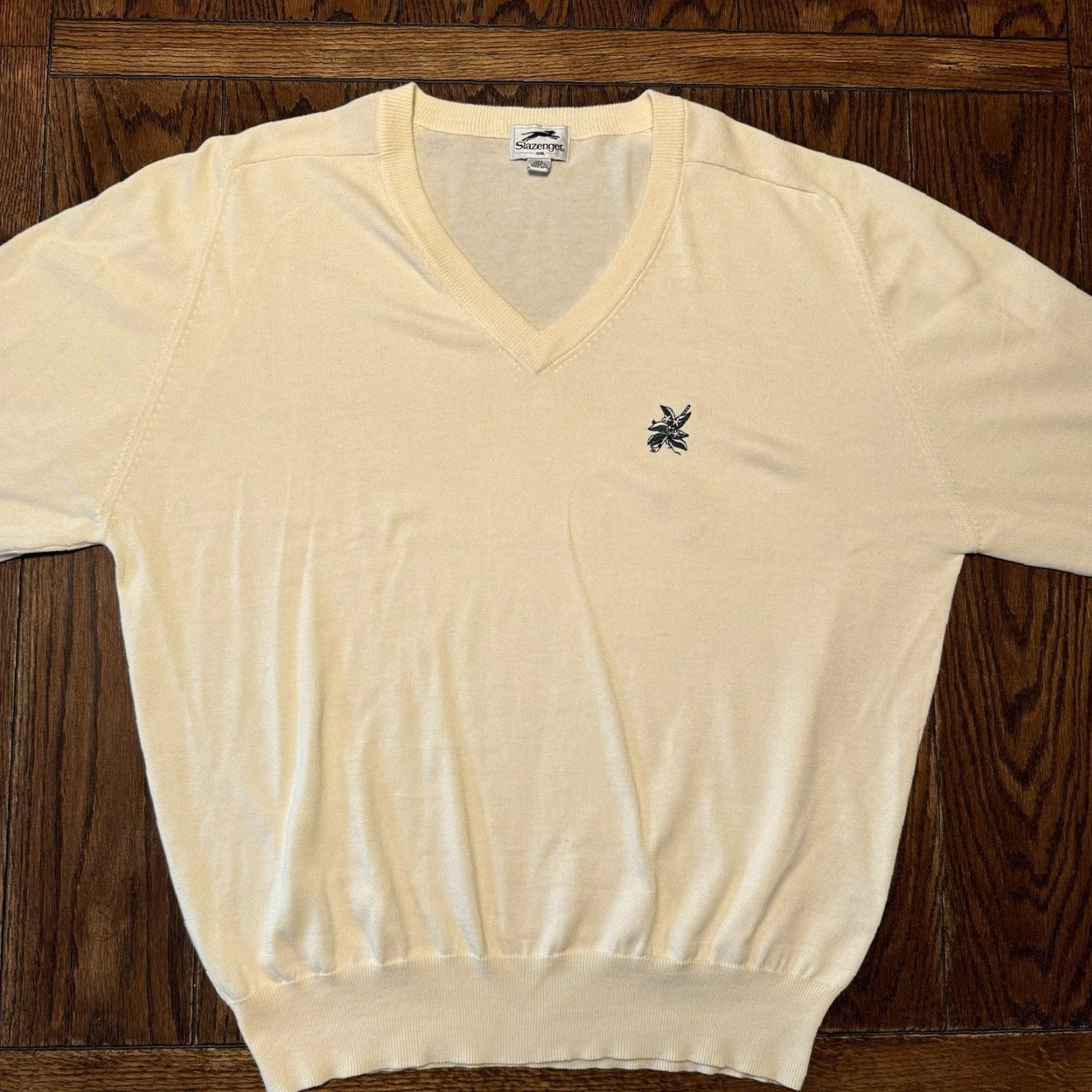 Vintage VINTAGE Slazenger Laurel Valley Yellow V Neck Sweater Size XXL Golf Mens Pullover Size US XXL / EU 58 / 5 - 2 Thumbnail