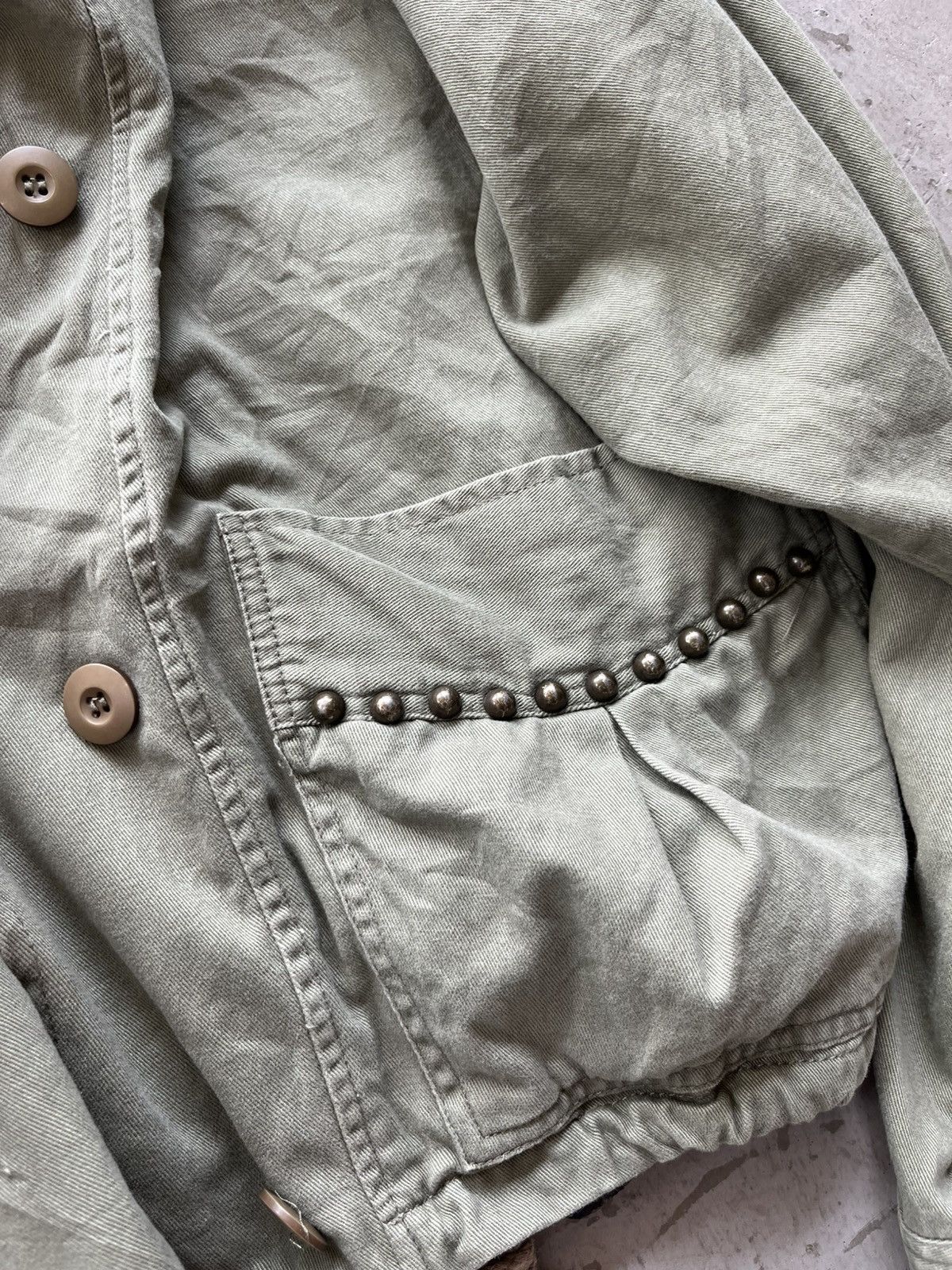 Japanese Brand 💥Gladnews JP brand // Layered studded hoodie jacket Size US L / EU 52-54 / 3 - 6 Thumbnail