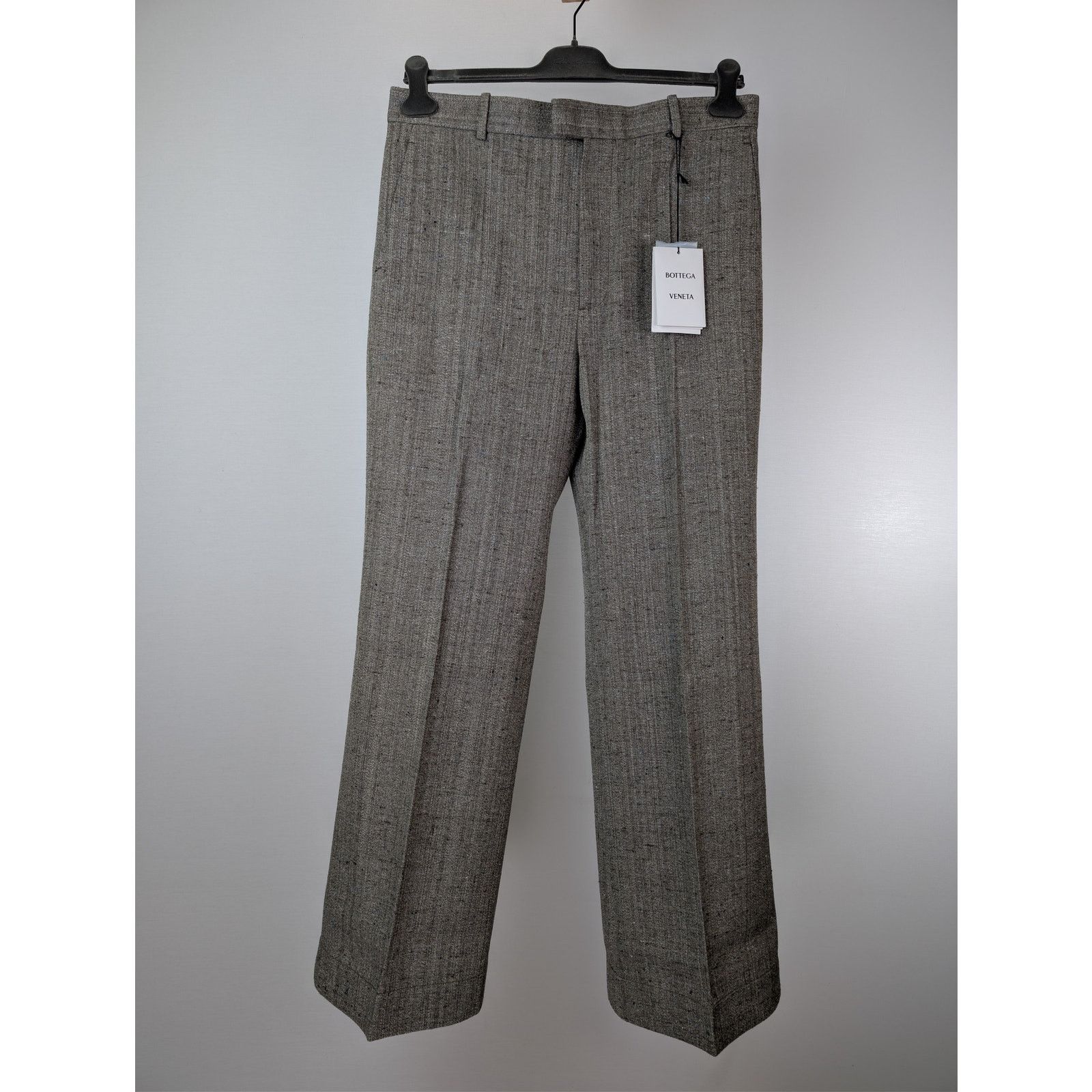 Bottega Veneta o1rshd1 Knotted Melange Viscose Silk Flare Trousers Size US 36 / EU 52 - 9 Thumbnail