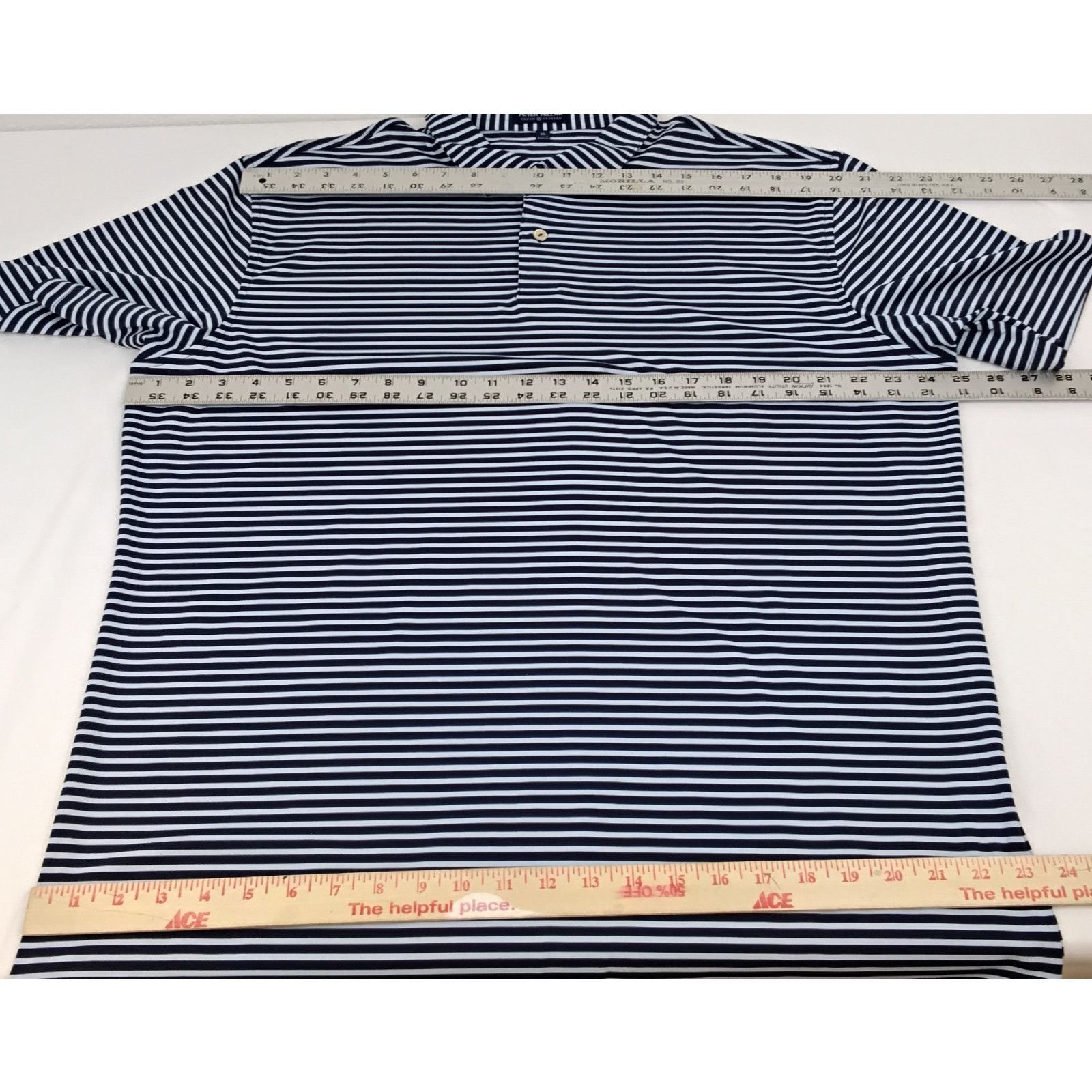 Peter Millar Peter Millar Crown Crafted Golf Shirt Men's XL Blue Striped Size US XL / EU 56 / 4 - 12 Thumbnail