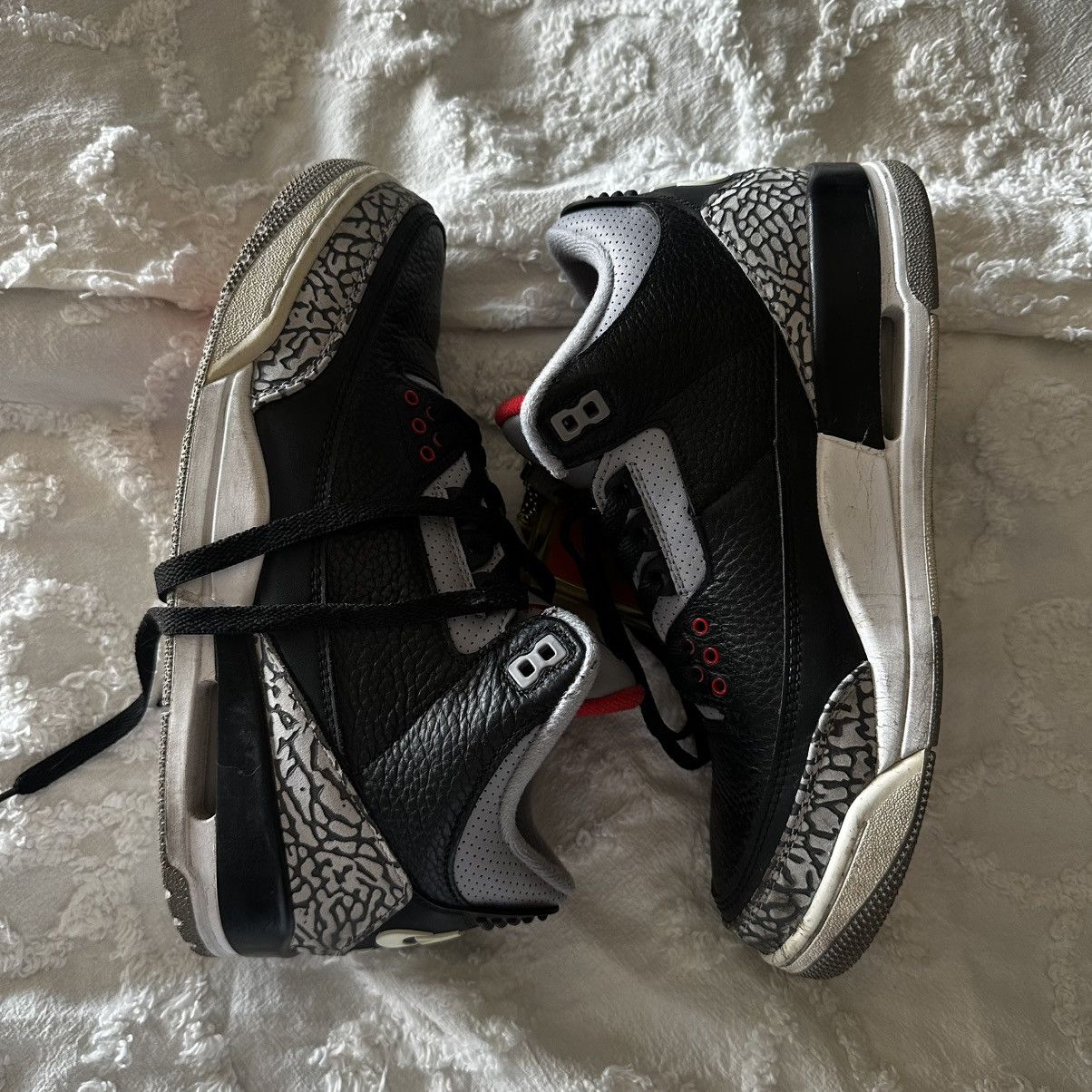 Jordan Brand × Nike Air Jordan 3 Retro Black Cement 2018 Size US 8.5 / EU 41-42 - 15 Thumbnail