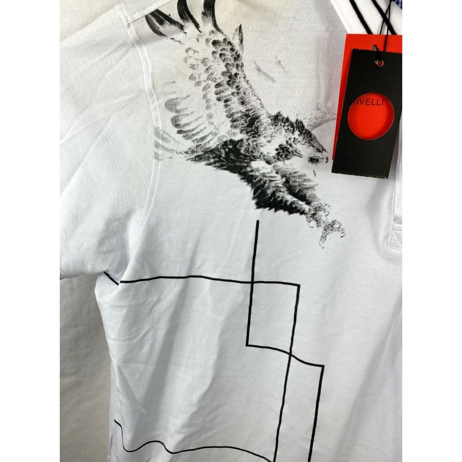 Vintage Rivelli polo shirt XXL Slim Fit Chinlon Embroidered logo Eagle Horse NWT 0 Size US XXL / EU 58 / 5 - 4 Thumbnail