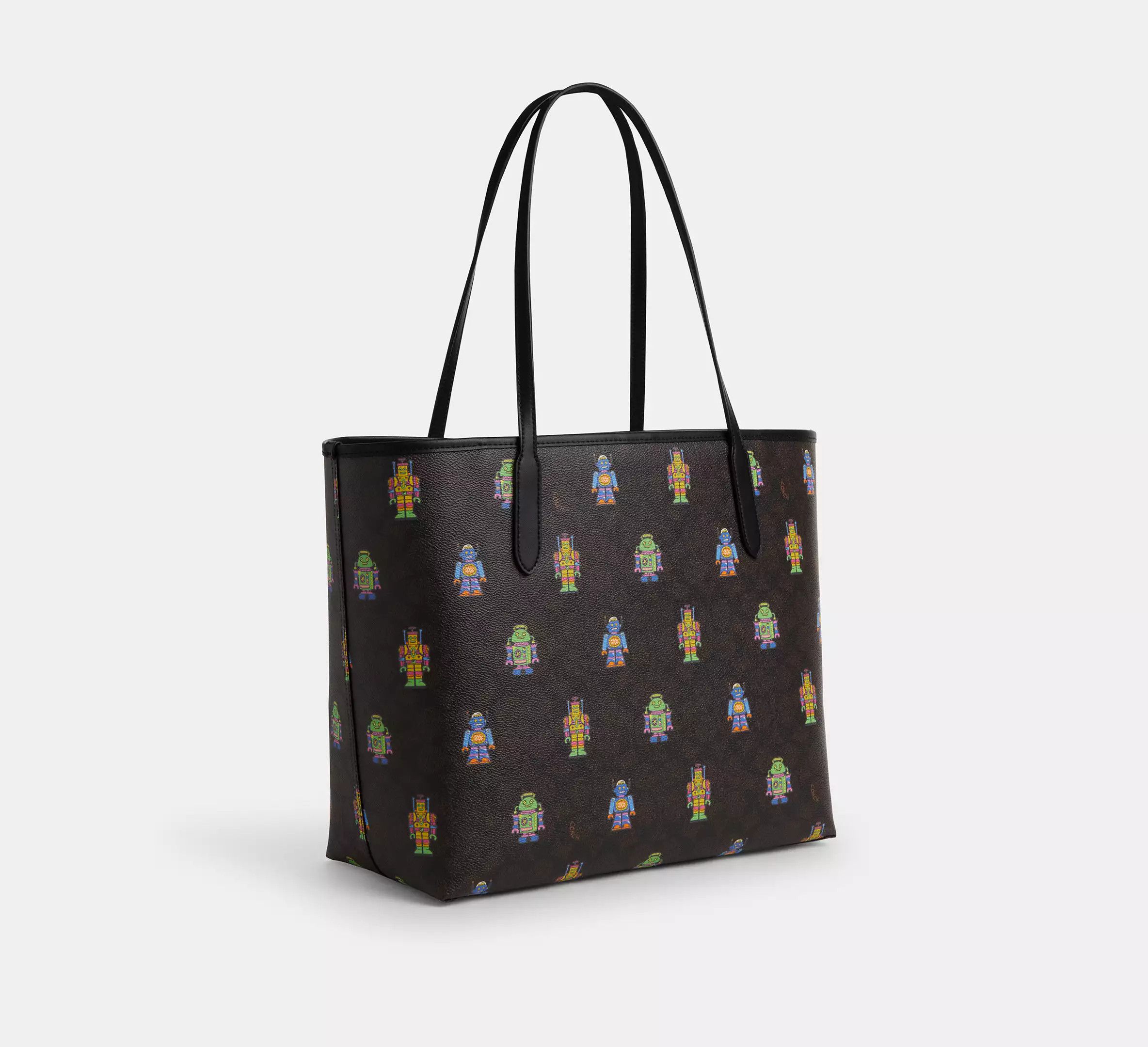 Coach Cosmic Coach City Tote Bag With Robot Print CW027 Size ONE SIZE - 9 Thumbnail