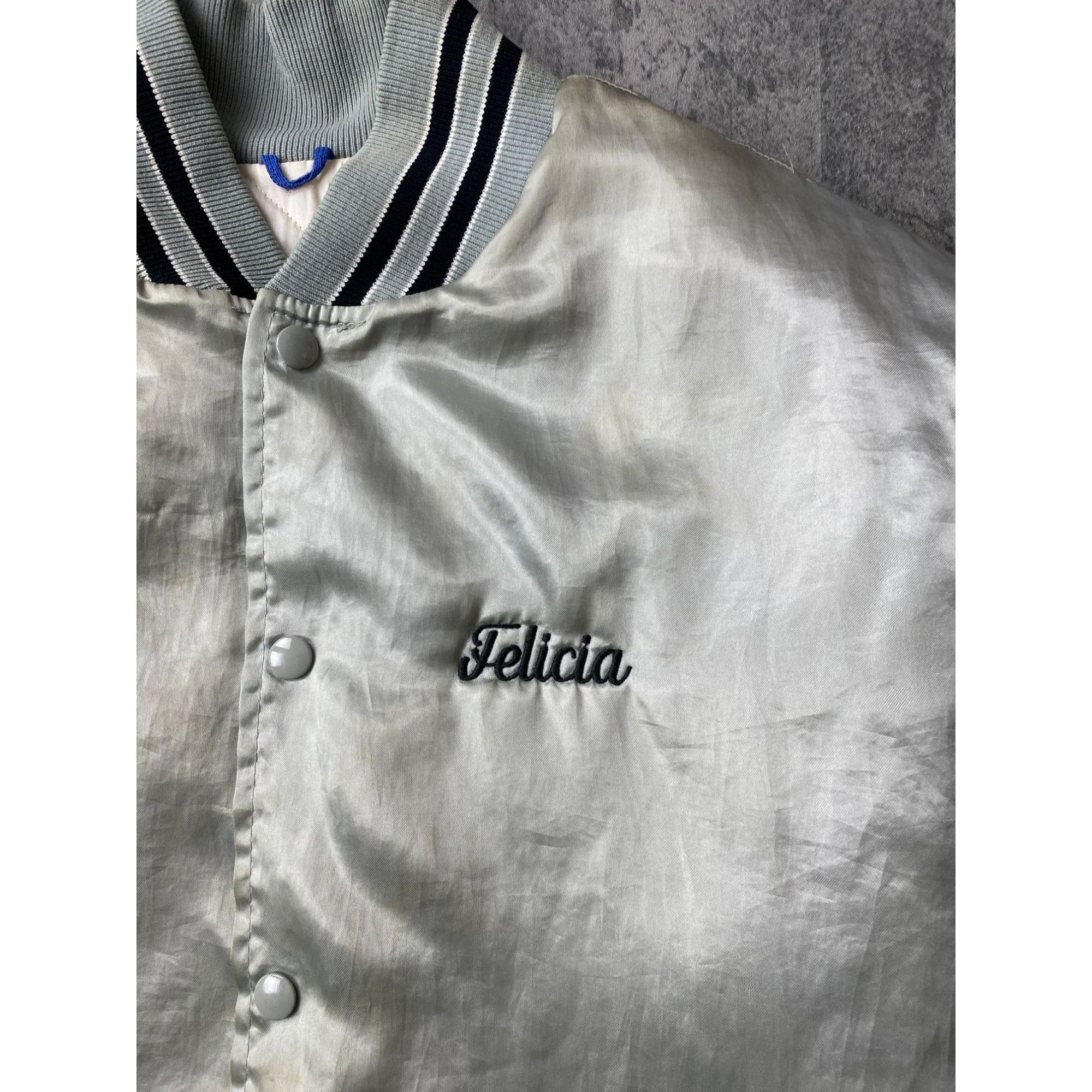 Vintage Vintage Maullers Football Jacket Satin Snap On Size US L / EU 52-54 / 3 - 3 Thumbnail