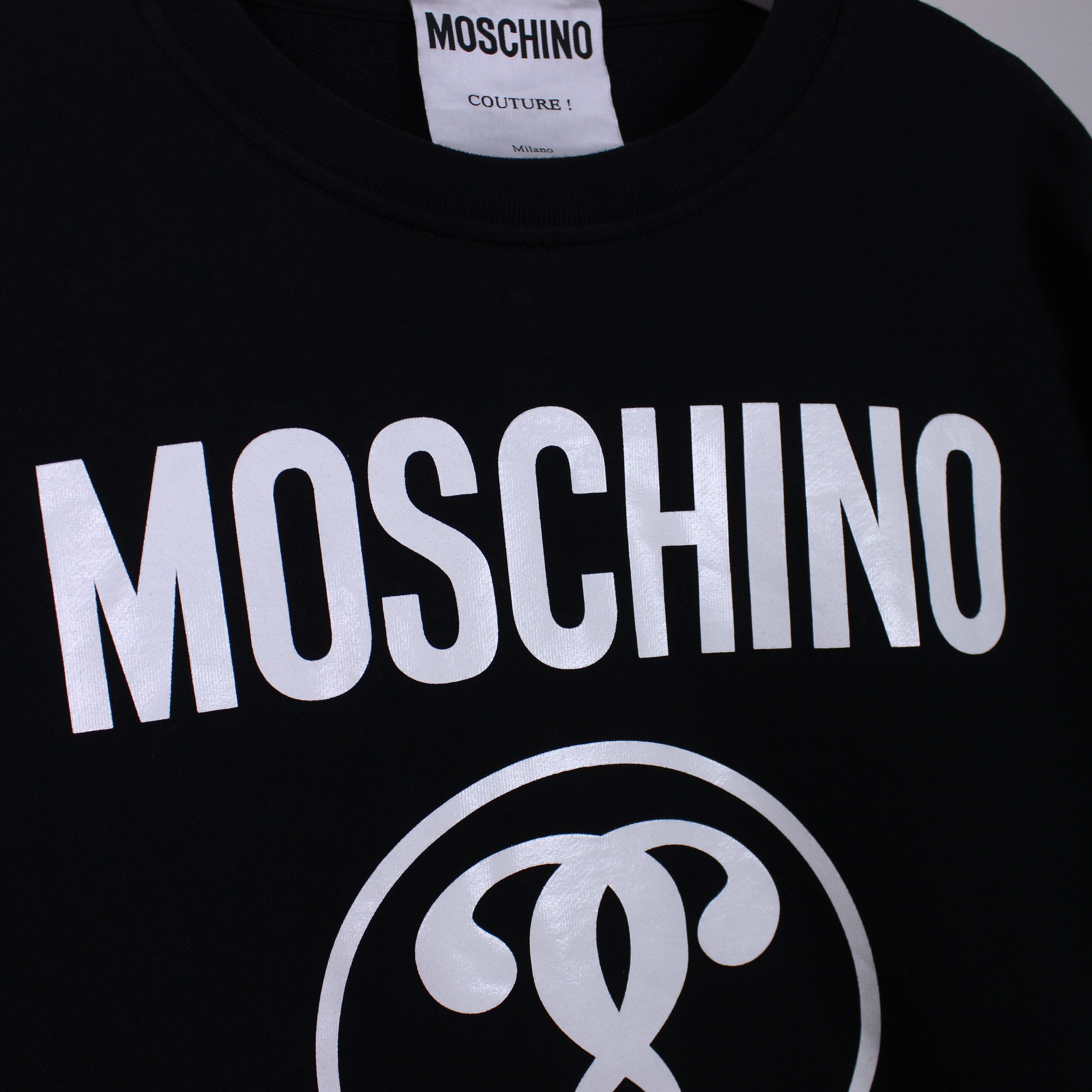 Moschino × Vintage Moschino Couture sweatshirt big logo centr black M L 181Z Size US L / EU 52-54 / 3 - 6 Thumbnail