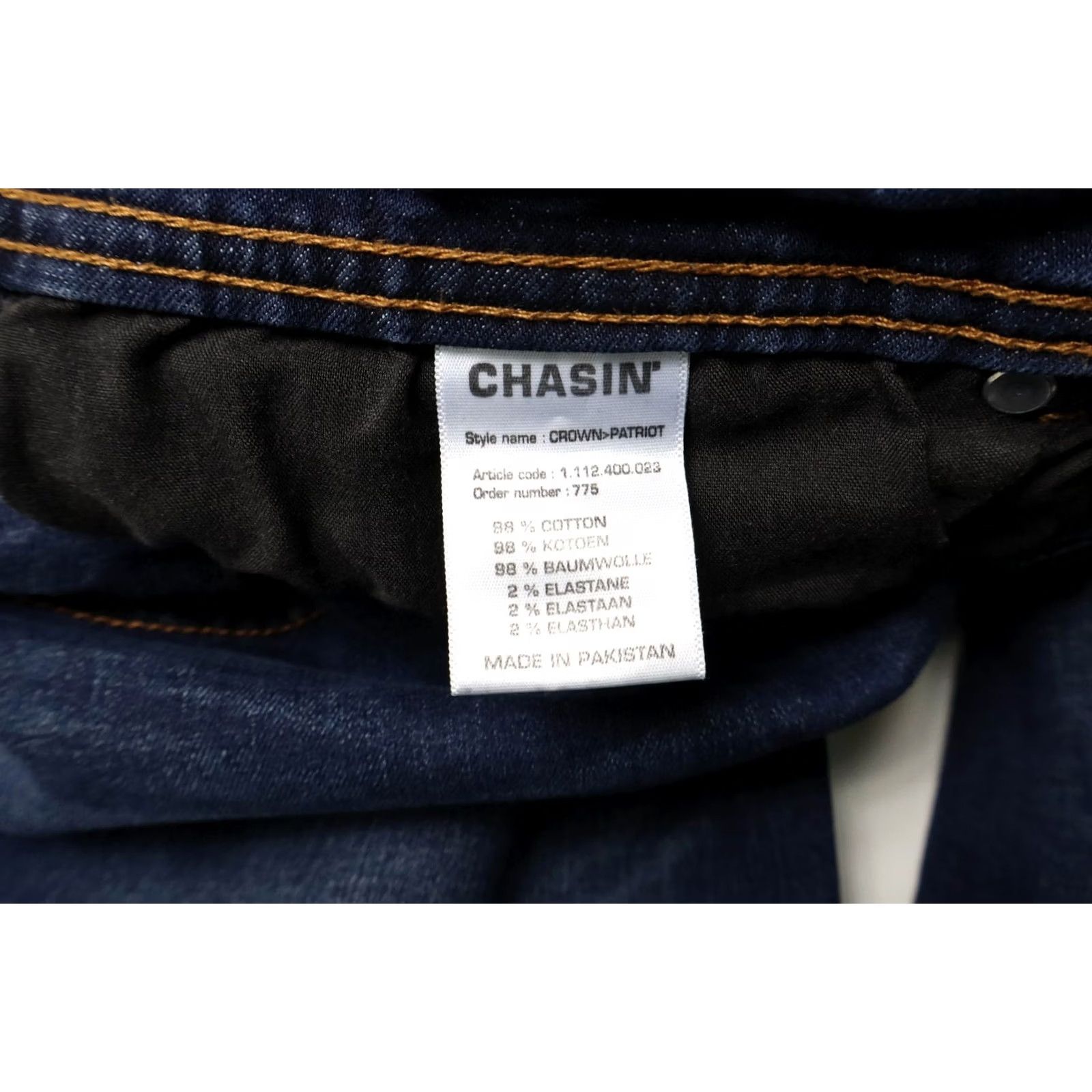 Vintage CHASIN Crown Regular Slim Fit Jeans Men's W30/L34 Button Fly Faded Whiskers Size US 30 / EU 46 - 5 Thumbnail