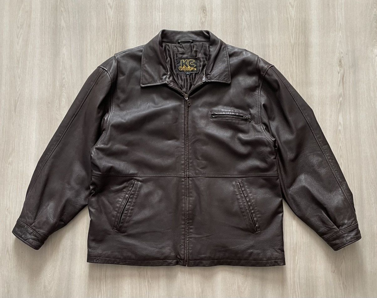 Vintage Vintage KC Collections Brown Leather Quilt Lining Sz L Size US L / EU 52-54 / 3 - 1 Thumbnail