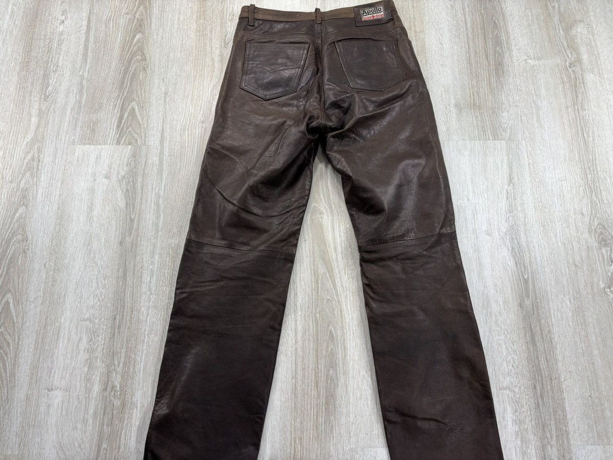 Genuine Leather × Leather × Vintage Womens biker motorcycle leather pants Apollo Size 29 Size 24" / US 00 / IT 34 - 10 Thumbnail