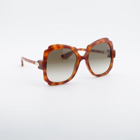 Gucci Gucci GG1431S 002 Sunglasses Havana Square Frame, Brown Size ONE SIZE - 4 Thumbnail