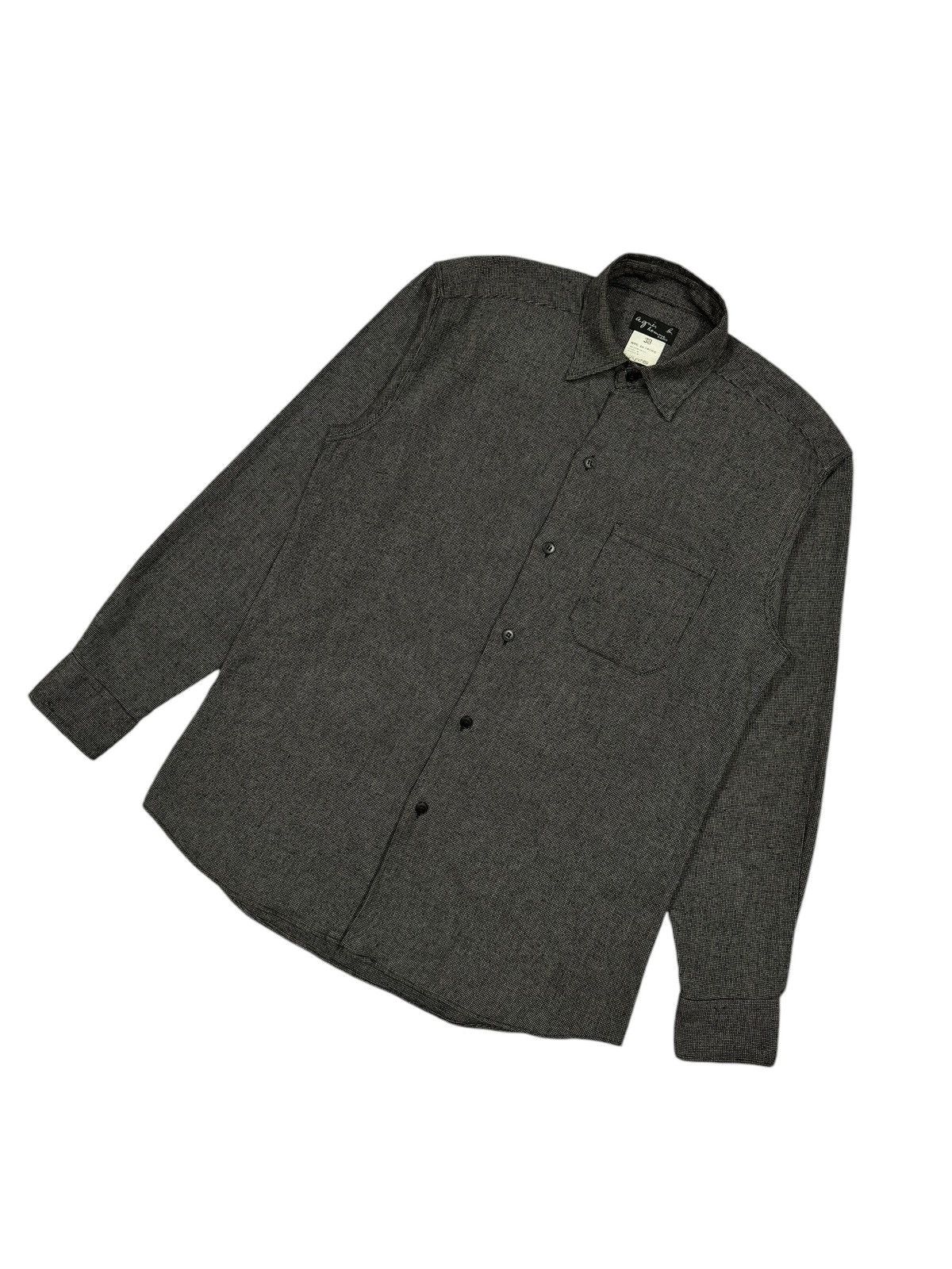 Vintage × agnes b. Vtg🔥Agnes b. Homme Twill Salt & Pepper Shirt Button Up Size US M / EU 48-50 / 2 - 10 Thumbnail