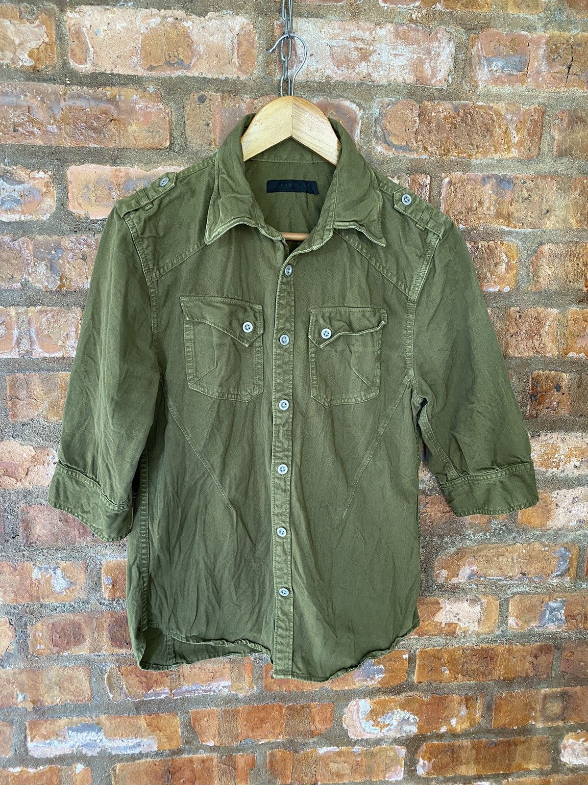 Le Grande Bleu (L.G.B.) 2000s FUGA military slang pocket shirt Size US S / EU 44-46 / 1 - 2 Thumbnail