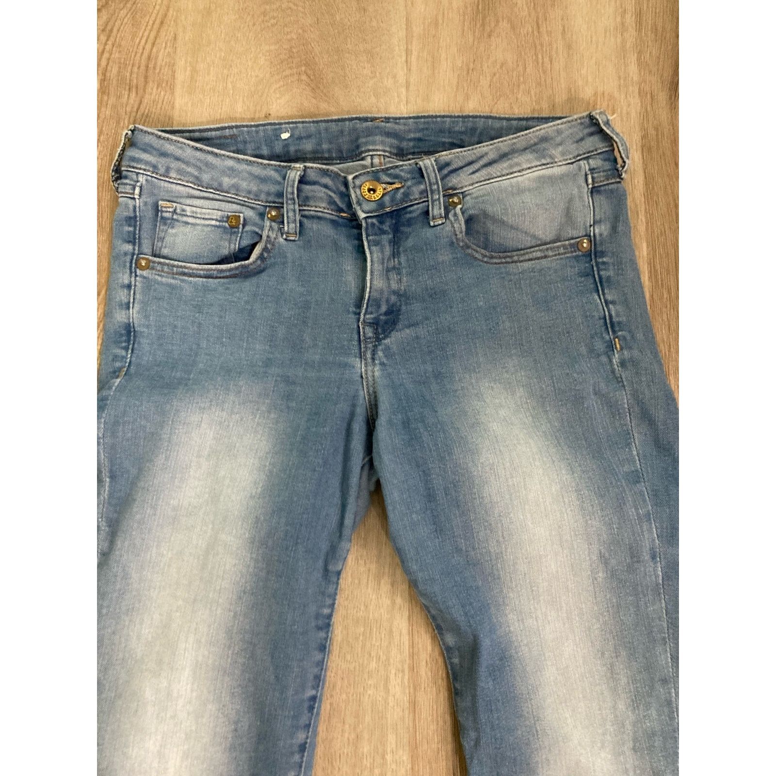 H&M H&M Women's High Waist Super Skinny Stretch Jeans Blue 28 Size 29" - 4 Thumbnail