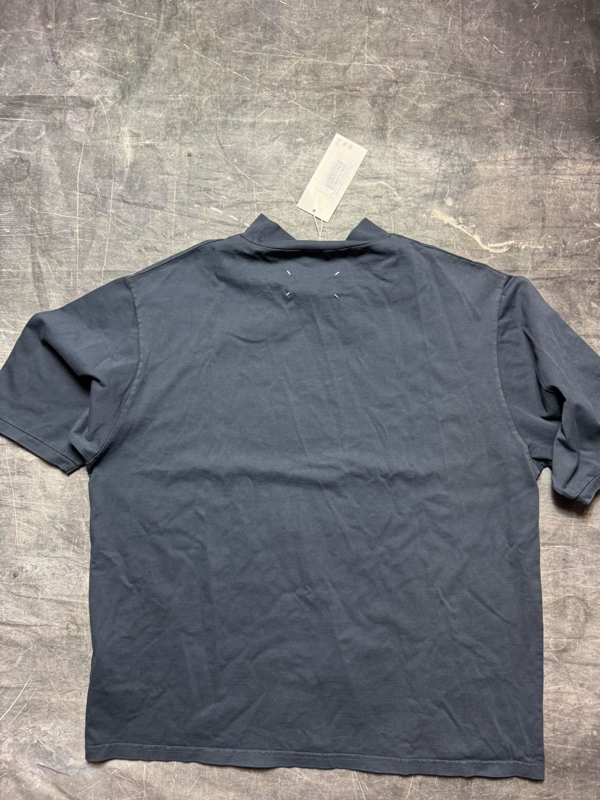 Maison Margiela Maison Margiela Logo Mock Neck T-Shirt in Navy Size US L / EU 52-54 / 3 - 4 Thumbnail