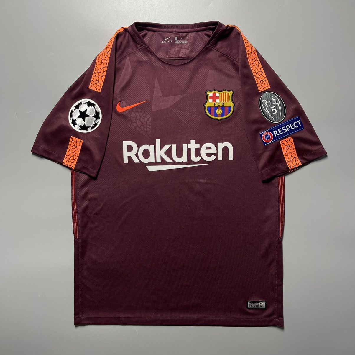 Nike BARCELONA NIKE 2017/2018 FOOTBALL THIRD JERSEY #10 MESSI Size US M / EU 48-50 / 2 - 2 Thumbnail