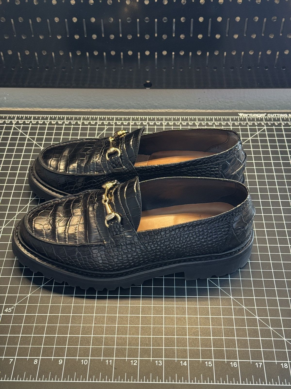 Blackstock & Weber Blackstock & Weber Crocodile Horse Bit Loafer Size US 8.5 / EU 41-42 - 2 Thumbnail