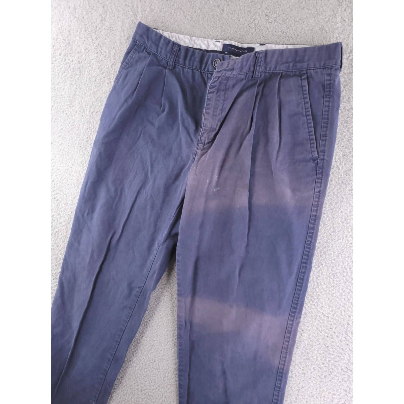 Tommy Hilfiger Tommy Hilfiger Pants Mens 34x32 Blue Straight Chino Workwear Distressed Vintage: No Size US 34 / EU 50 - 3 Thumbnail