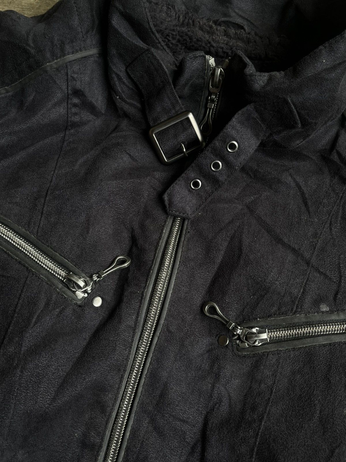 Isamu Katayama Backlash JAPANESE 00’s LOUIS CHAVLON BIKERS FUR ZIPP BONDAGE JACKET Size US L / EU 52-54 / 3 - 3 Thumbnail
