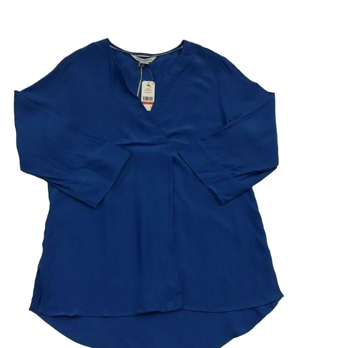 Tommy Bahama VINTAGE Tommy Bahama Blouse Women XS Royal Blue Solid Blouse Womens 1166 US? Size XS / US 0-2 / IT 36-38 - 2 Thumbnail