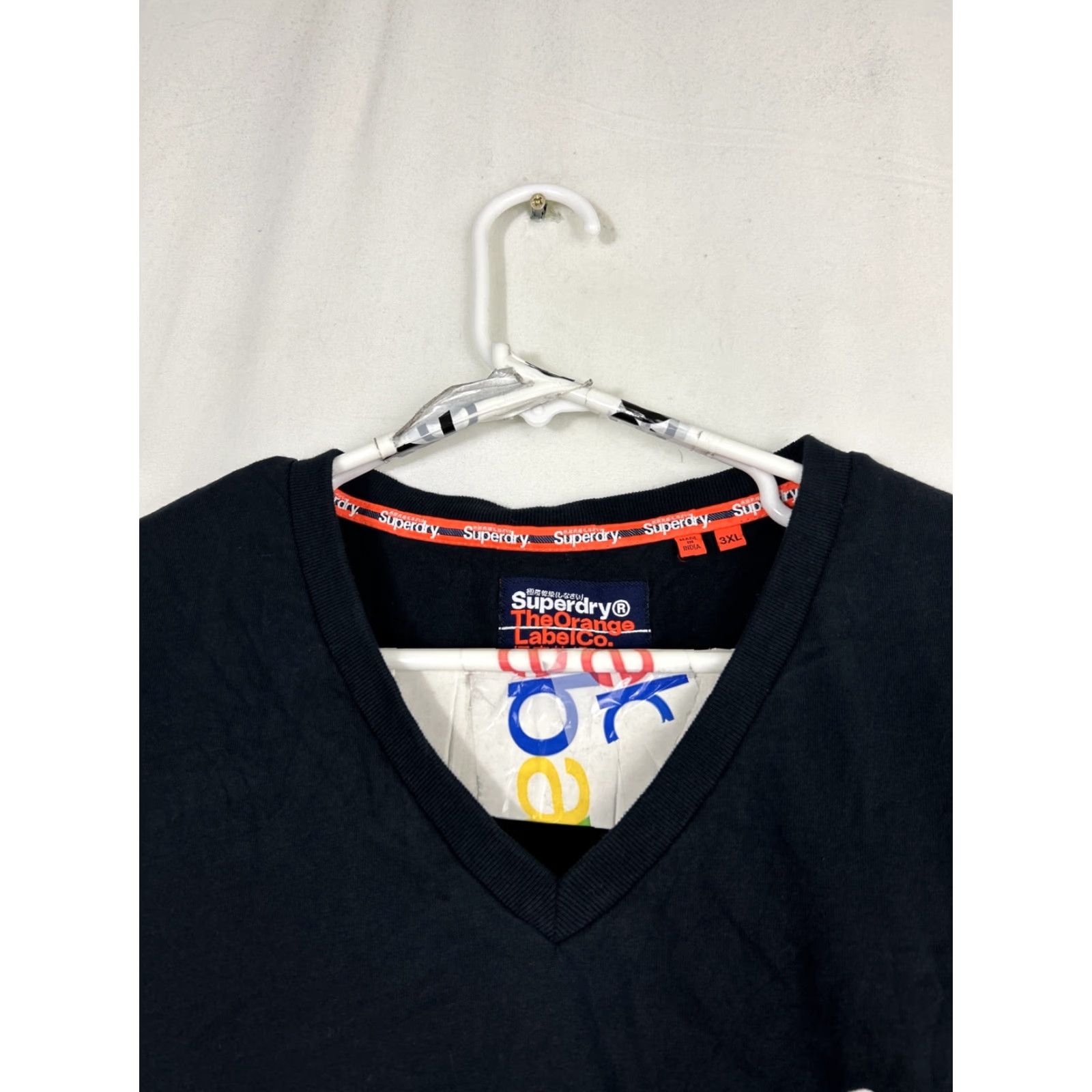 Superdry VINTAGE Superdry Orange Label Womens T-Shirt Black V-Neck Short Sleeve 3XL XXL Update? Size XXL / US 16-18 / IT 52-54 - 4 Thumbnail
