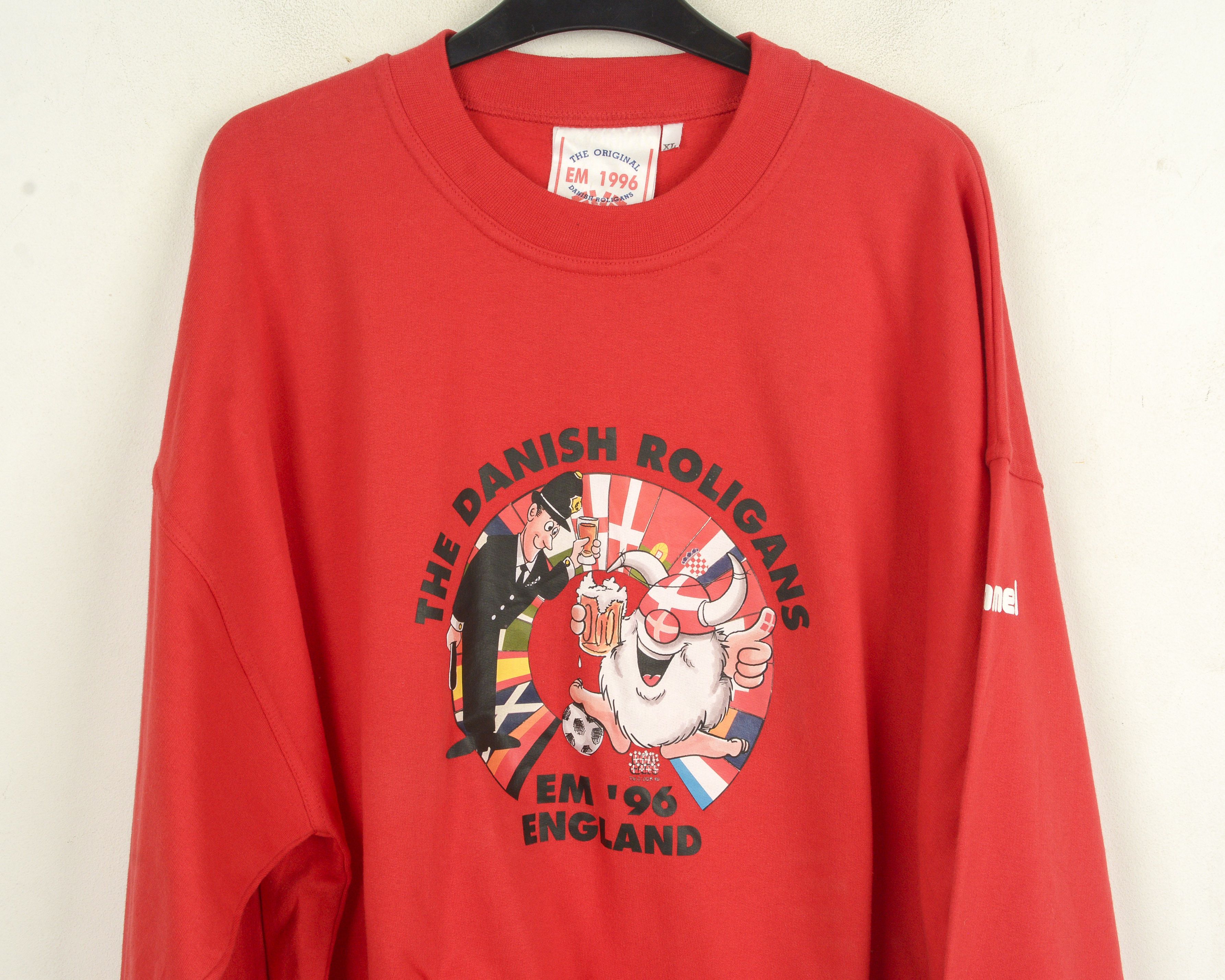 Hummel Danish Roligans '96 England Men XL Jumper Sweatshirt VTG Size US XL / EU 56 / 4 - 2 Thumbnail