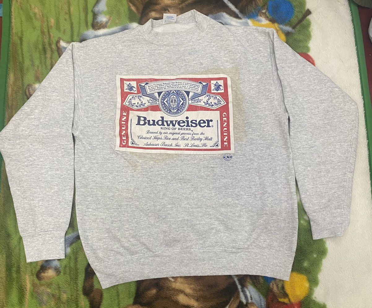 Budweiser × Vintage vintage budweiser beer big printed sweatshirt large Size US L / EU 52-54 / 3 - 1 Thumbnail