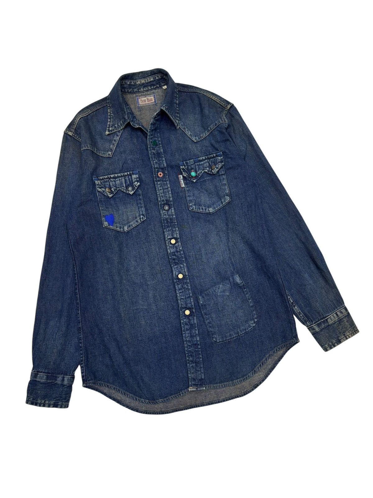 Kapital BLUE BLUE JAPAN WESTERN DENIM SHIRT Size US M / EU 48-50 / 2 - 10 Thumbnail