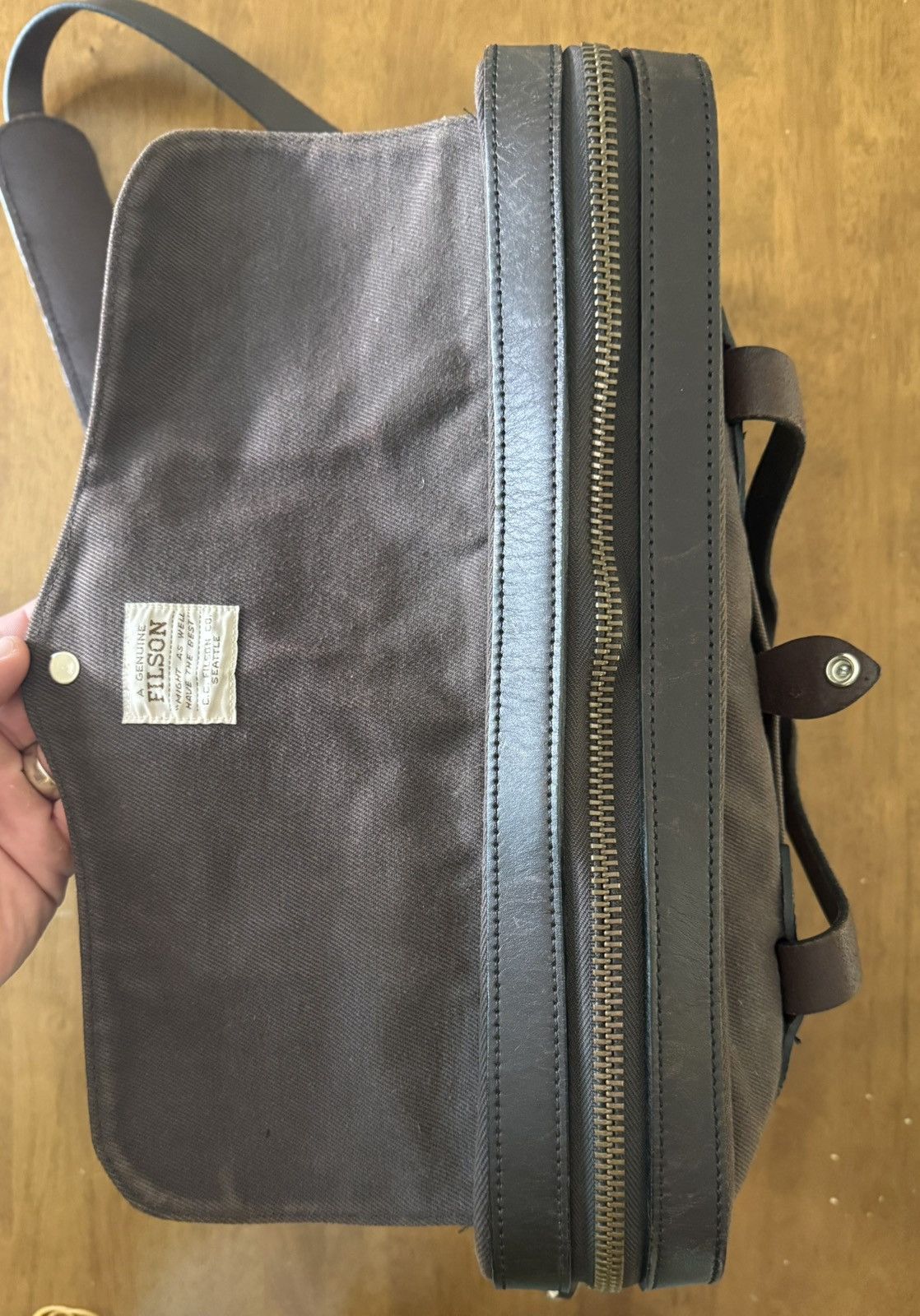 Filson Filson 256 Original Briefcase Brown USA Old Tag EXCELLENT Size ONE SIZE - 10 Thumbnail