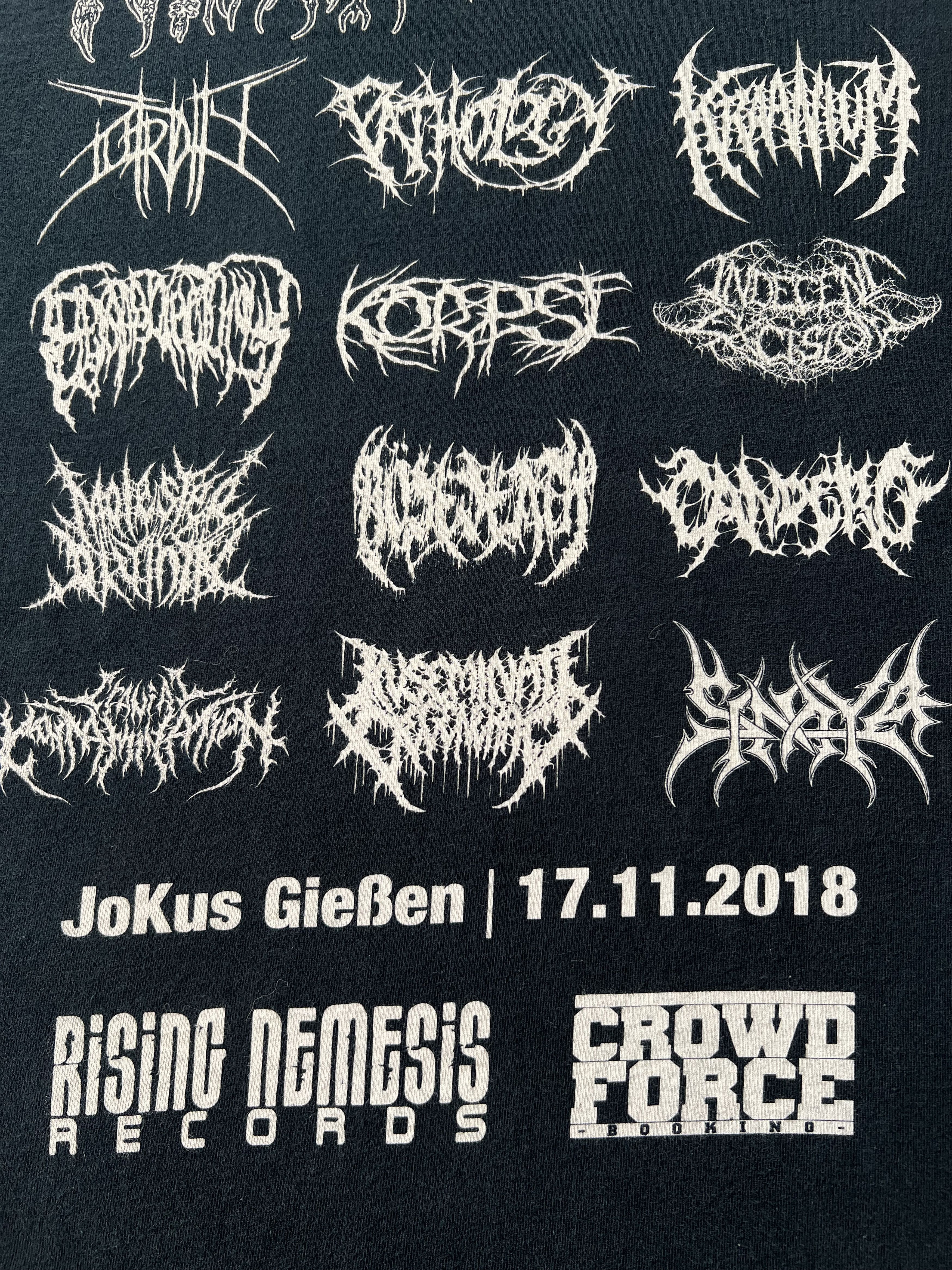 Band Tees Vintage 2018 Slamming Brutality Tour Festival Death Metal Size US L / EU 52-54 / 3 - 11 Thumbnail