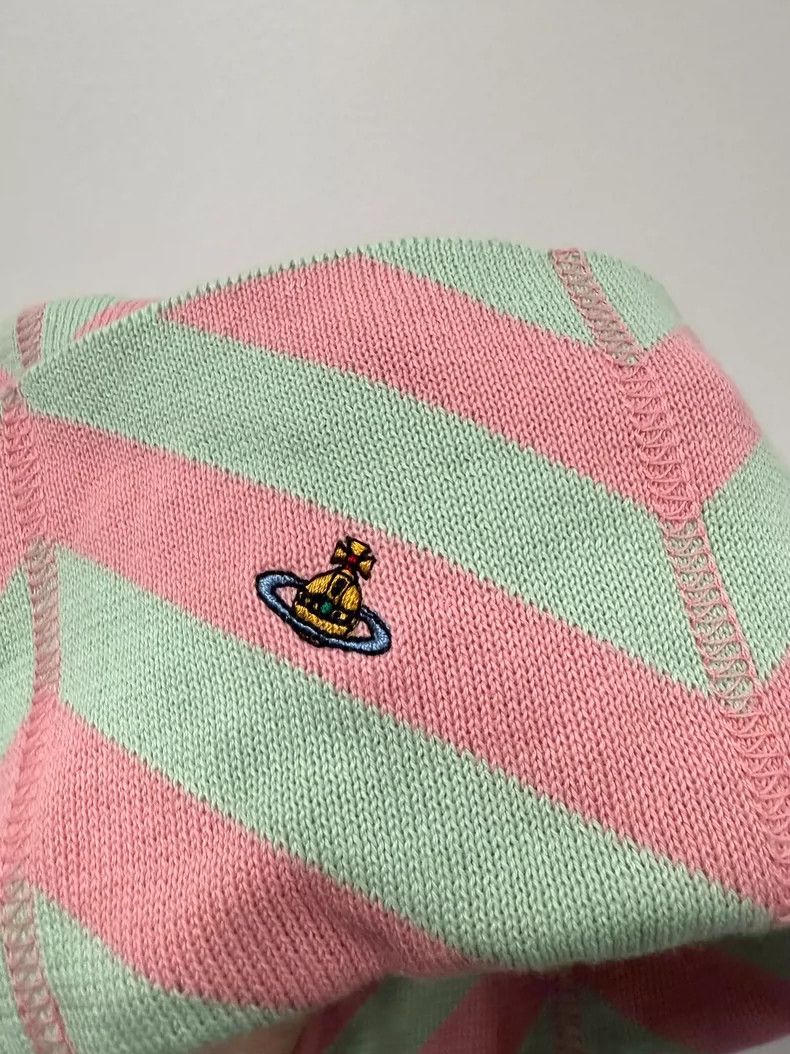 Vivienne Westwood Vivienne Westwood Pink and green striped Saturn knit cap Size ONE SIZE - 6 Thumbnail