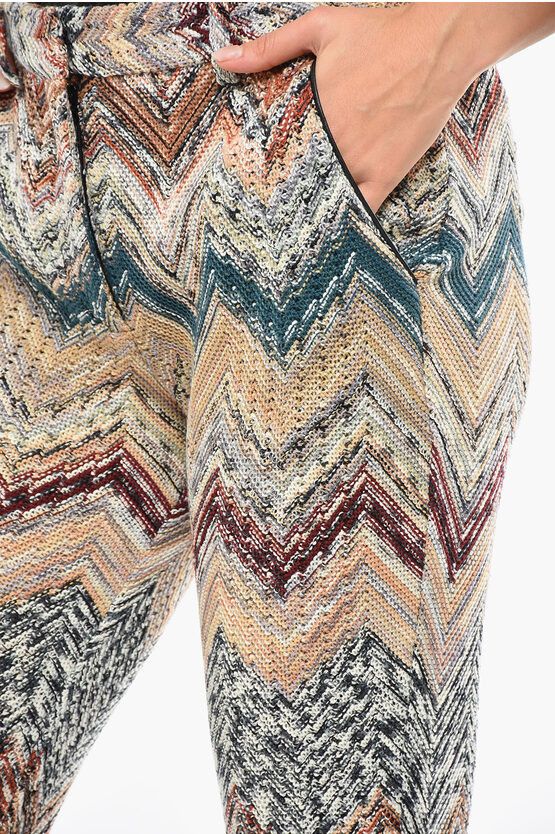 Missoni og1mm0724 Crochet Flared Trousers in Multicolor Size 28" / US 6 / IT 42 - 3 Thumbnail