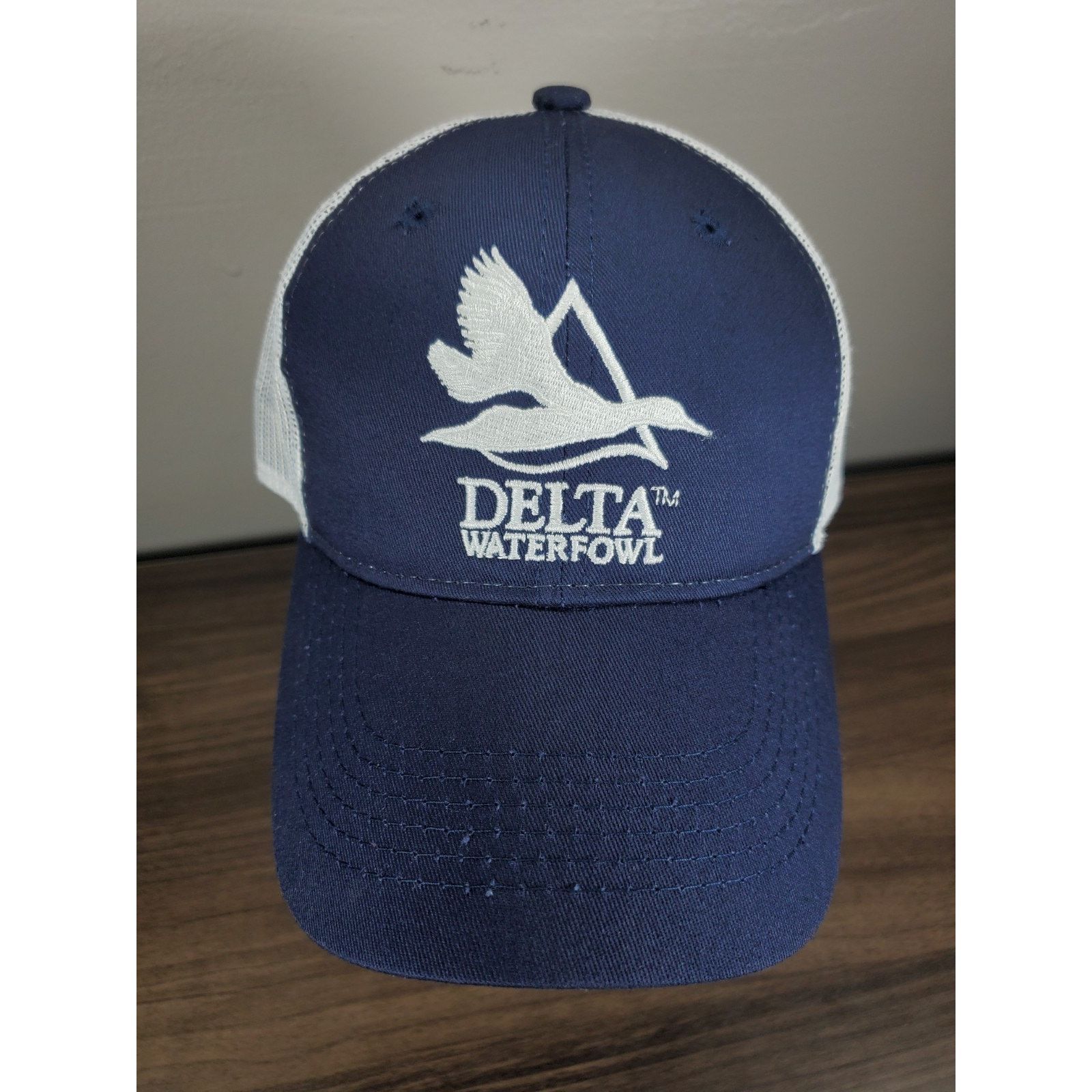 Port Authority Delta Waterfowl Trucker Hat Mesh Cap Navy Blue Duck Hunting Size ONE SIZE - 3 Thumbnail