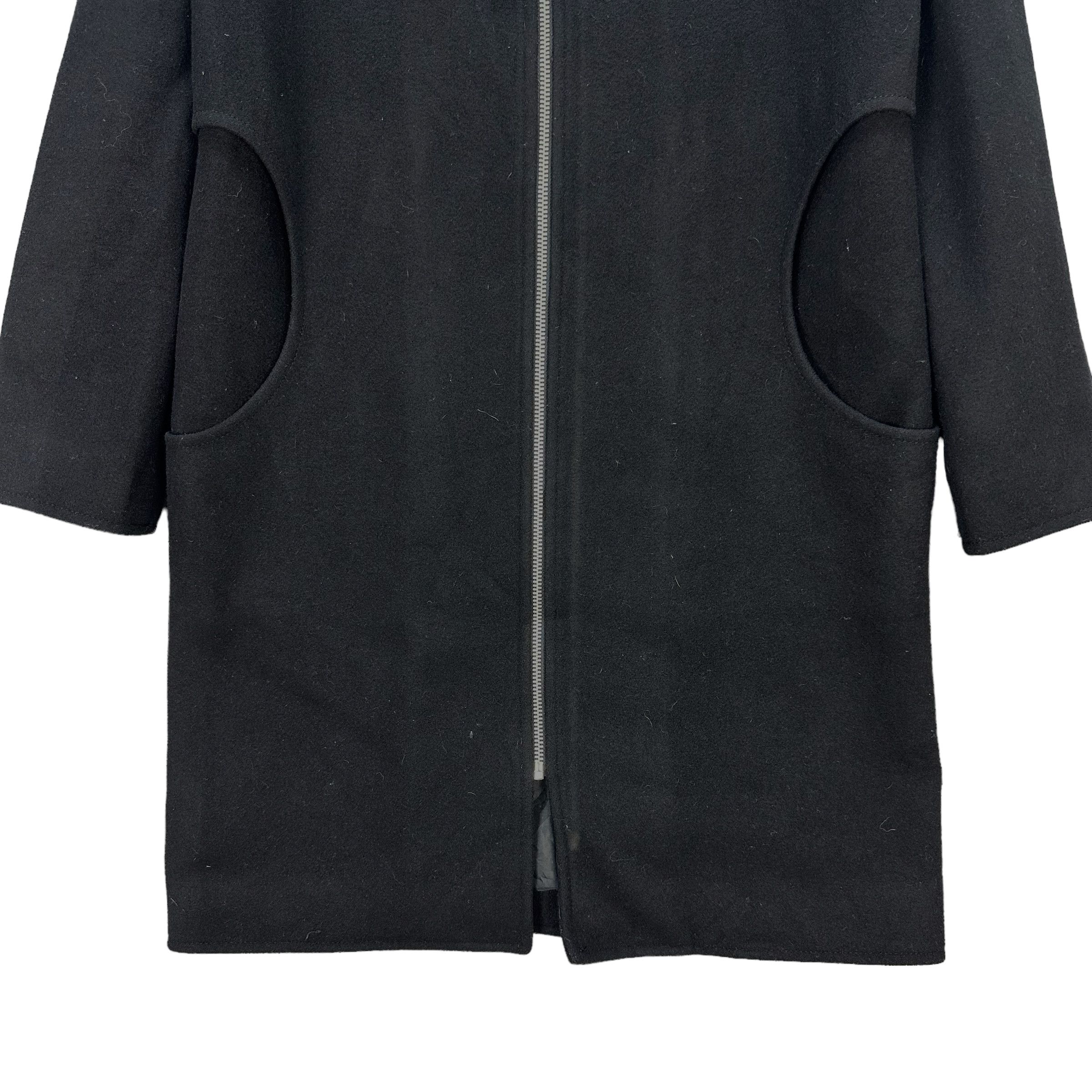 Courreges VINTAGE COURREGES WOOL ZIPPER OVERCOAT JACKET #7672-163 Size S / US 4 / IT 40 - 3 Thumbnail