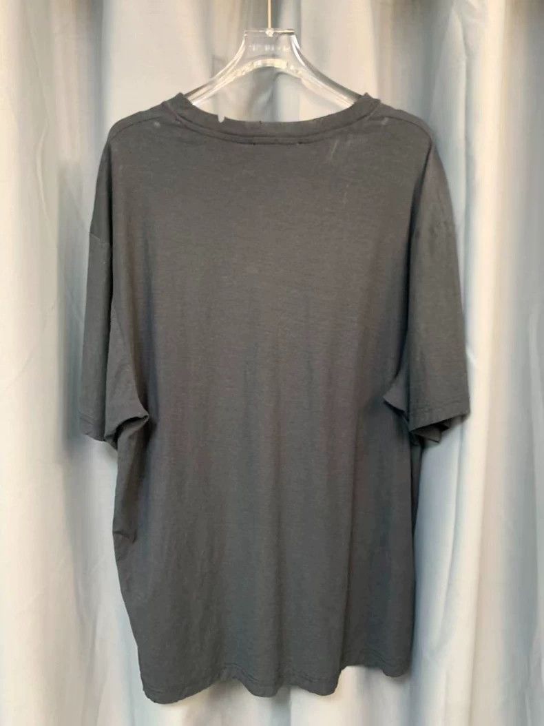 Acne Studios Acne Studios Black distressed washed T-shirt with letter-p Size US XL / EU 56 / 4 - 3 Thumbnail