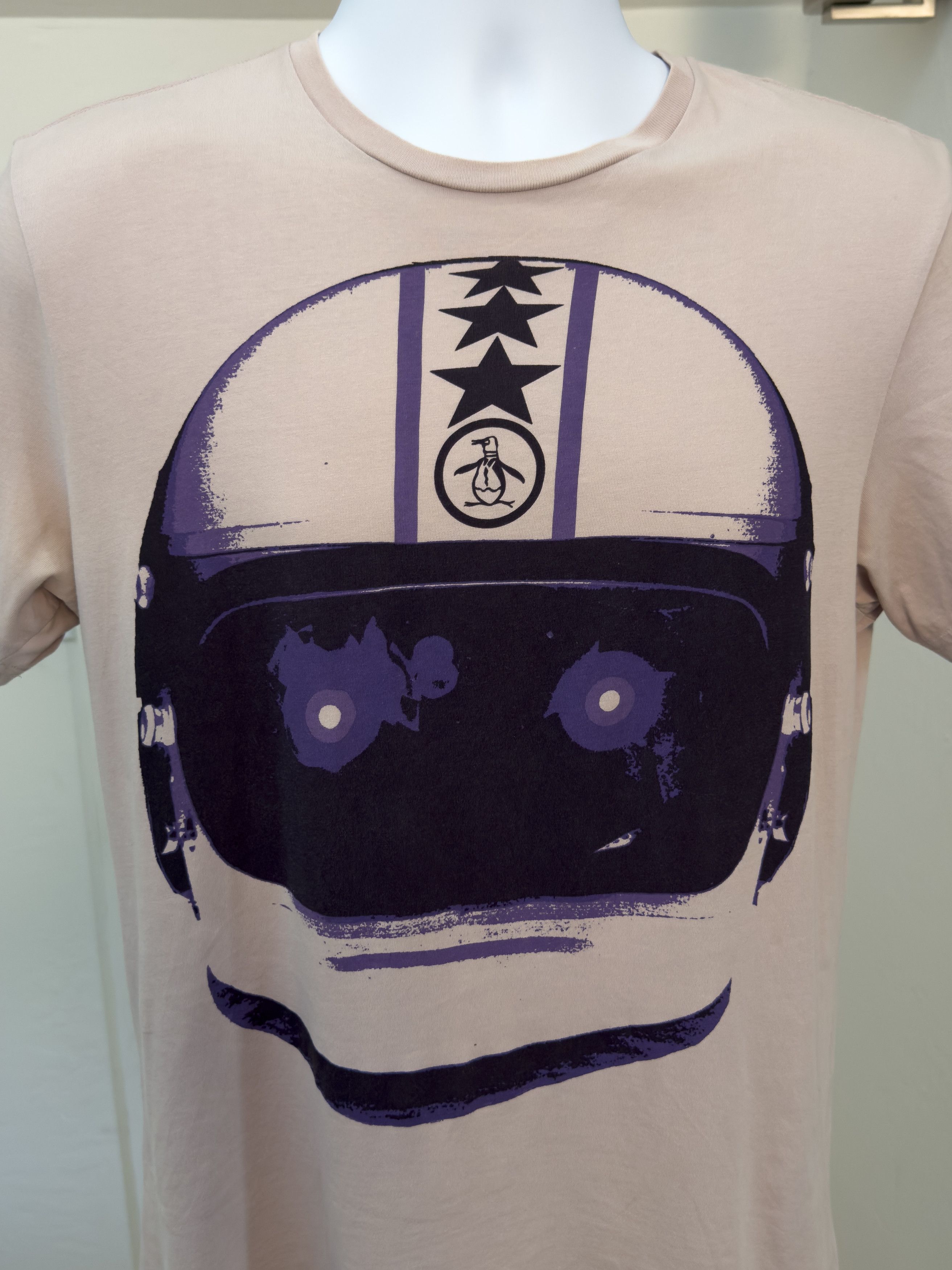 Original Penguin Original Penguin “55” Helmet Graphic T-Shirt Beige Purple Size US M / EU 48-50 / 2 - 2 Thumbnail