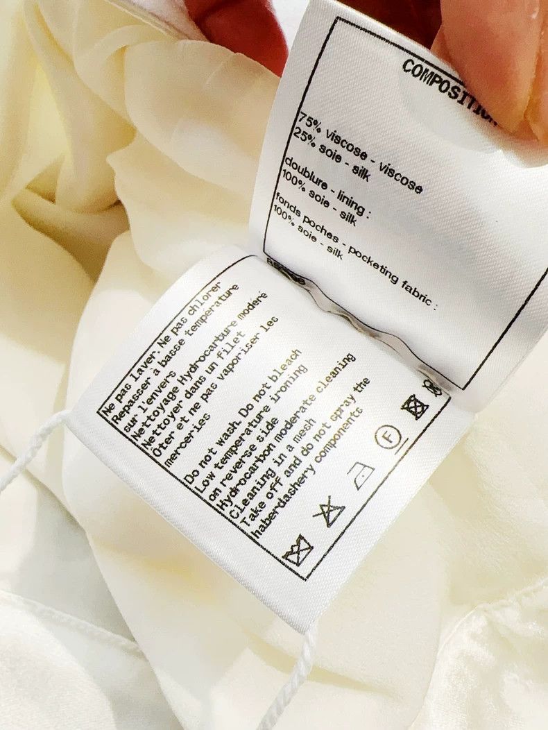 Chanel Chanel 22A white dark double C long-sleeved short silk shi Size XXS / US 00 / IT 34 - 7 Thumbnail
