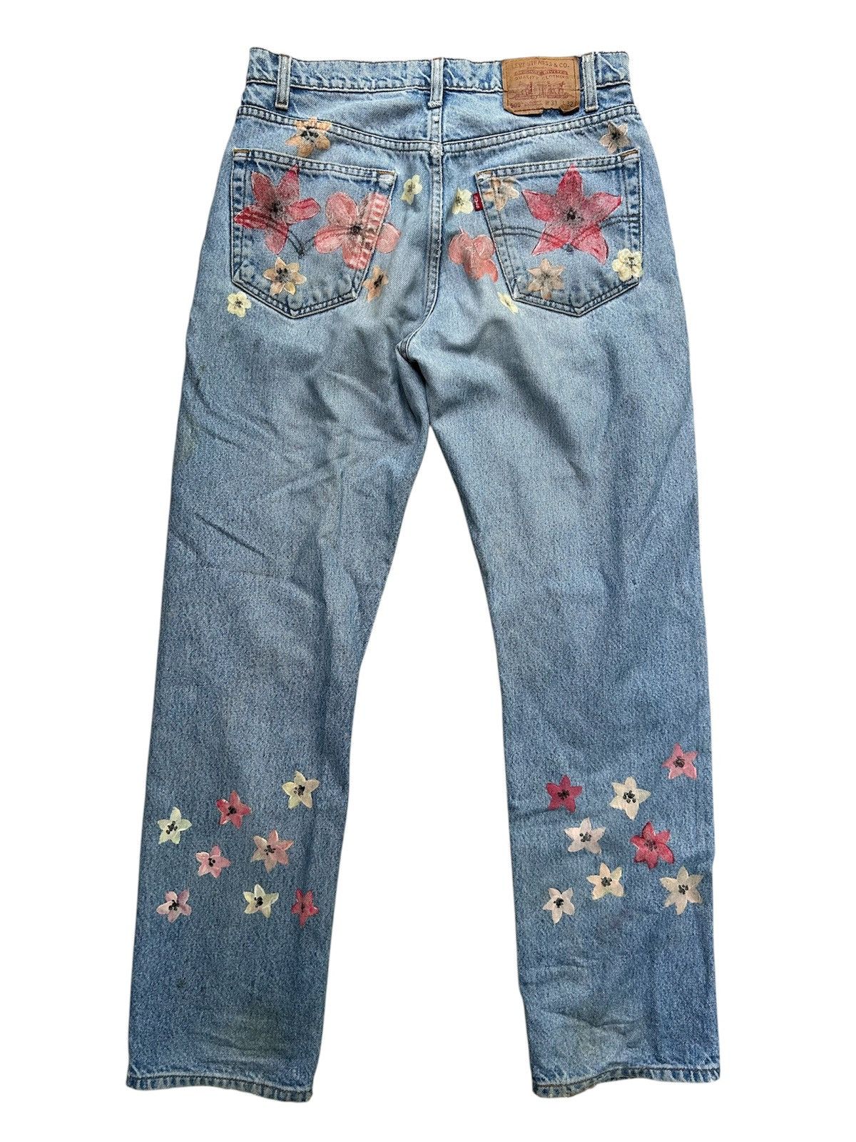Levi's Vintage Levi’s 505 Hand Painted Flower Jeans –Denim Art Size US 32 / EU 48 - 1 Thumbnail